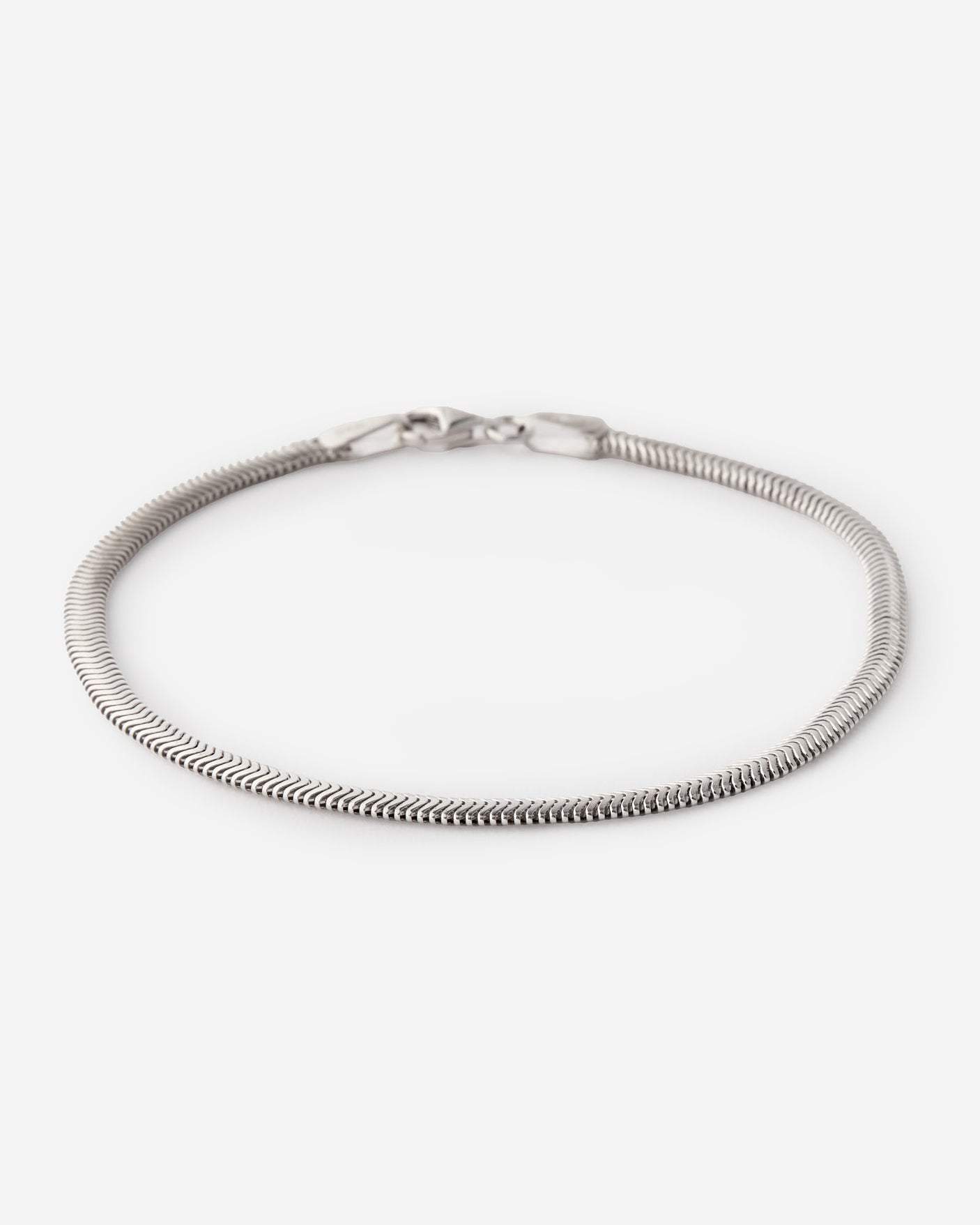 Italian Flat Chain Bracelet - 925k Sterling Silver