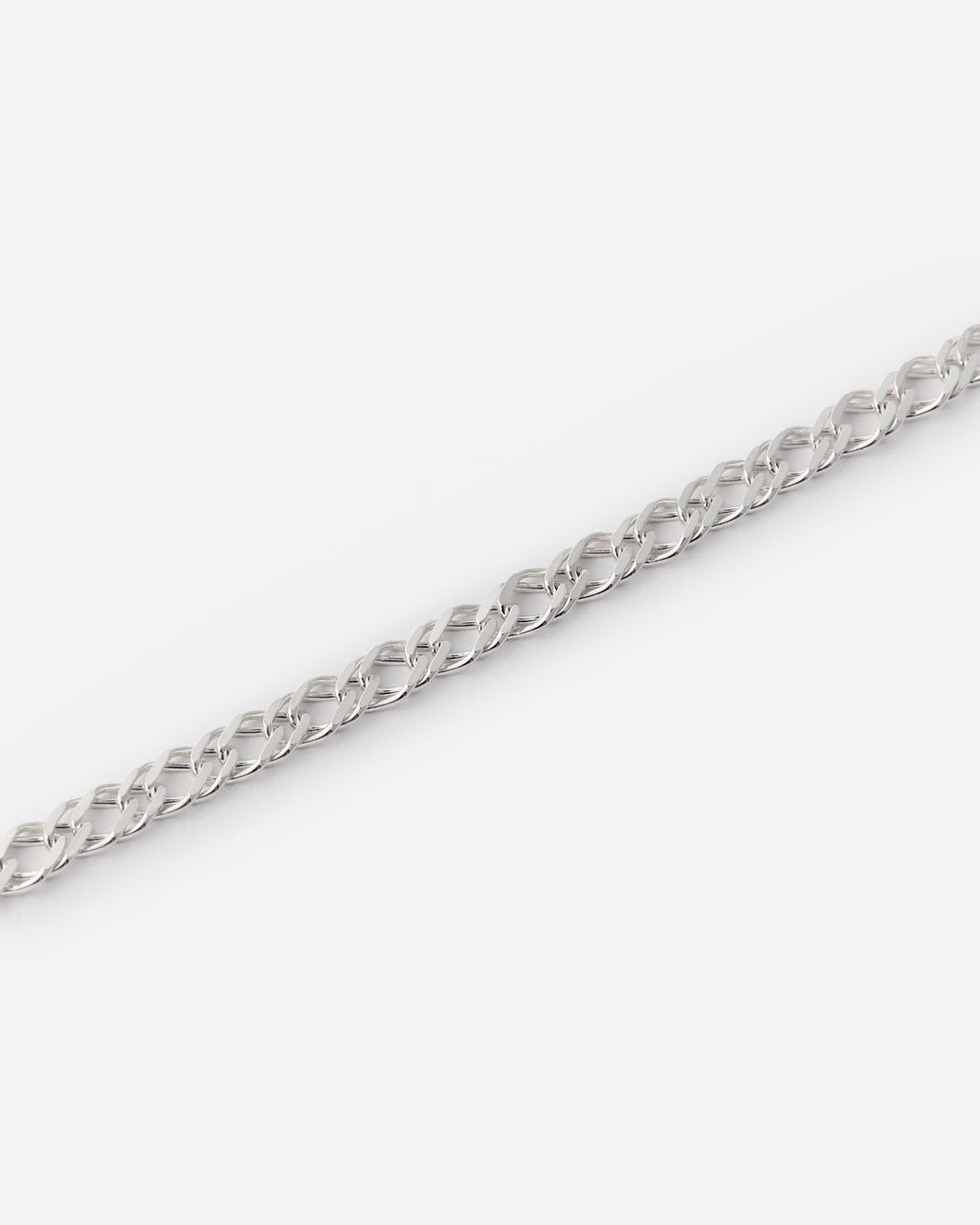 Braided Double Chain Bracelet - 925k Sterling Silver