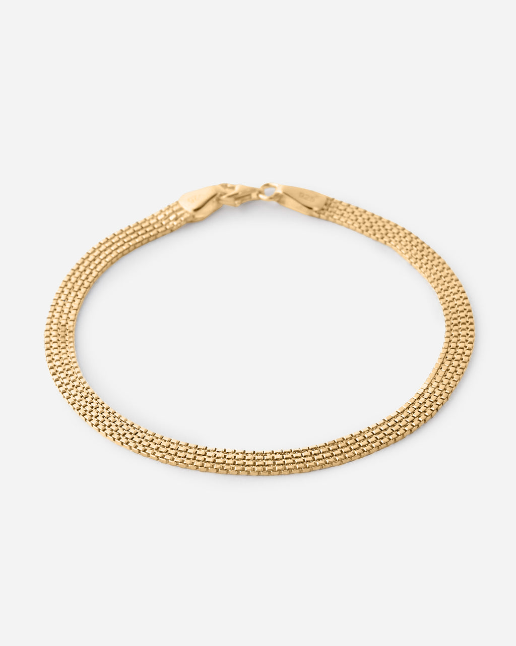 Italian Woven Chain Bracelet - 18k Gold Vermeil