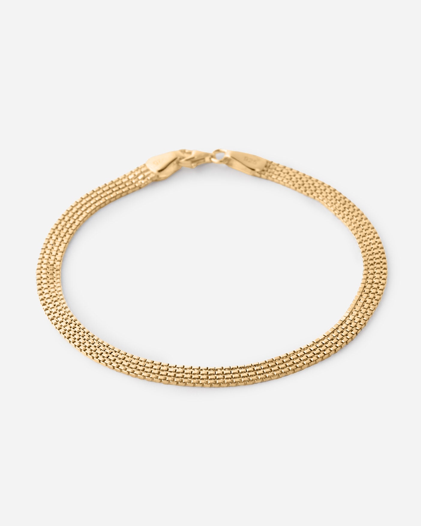 Italian Woven Chain Bracelet - 18k Gold Vermeil