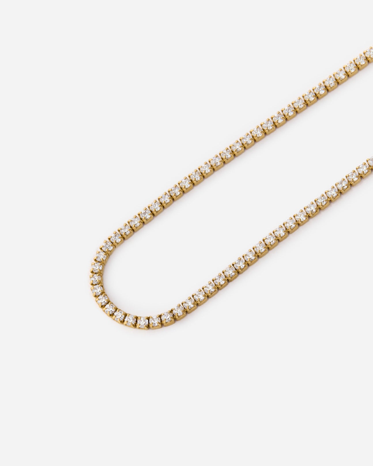 Tennis Necklace - 18k Gold Vermeil