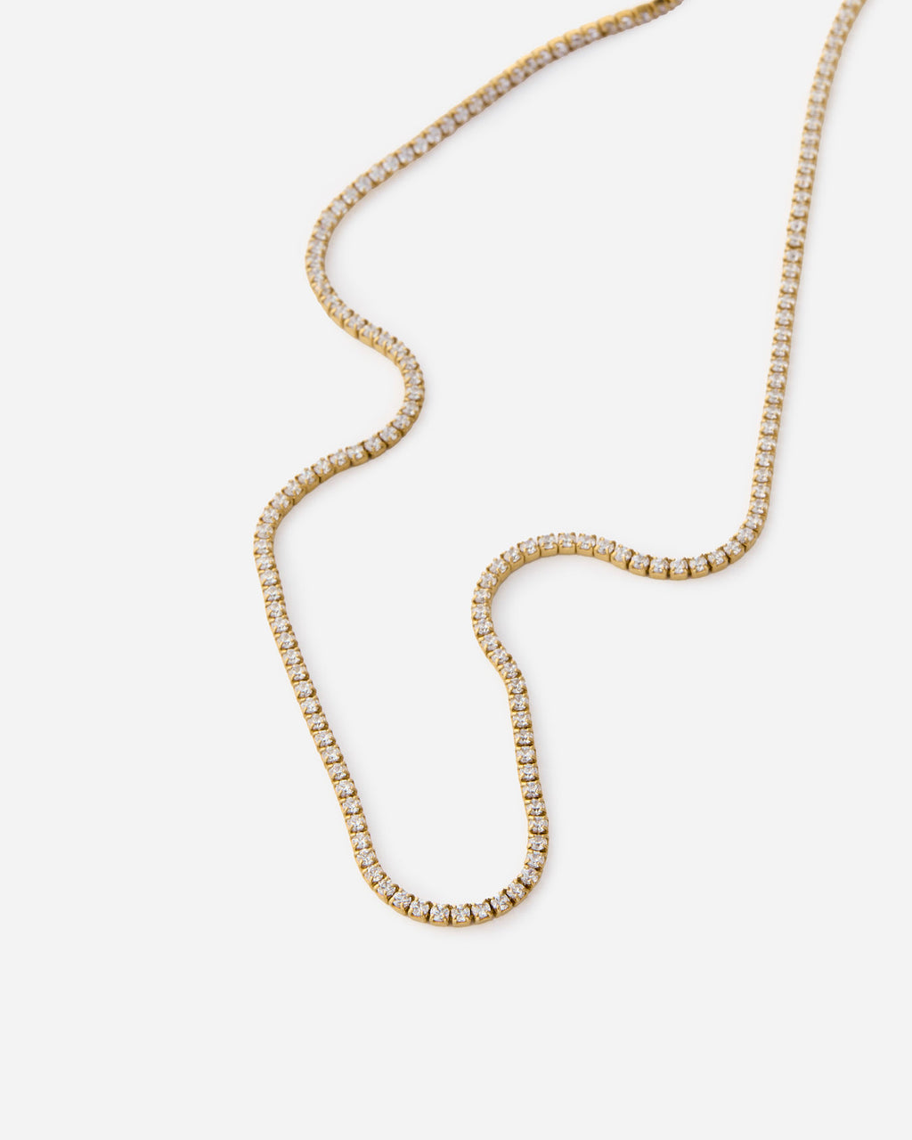 Tennis Necklace - 18k Gold Vermeil