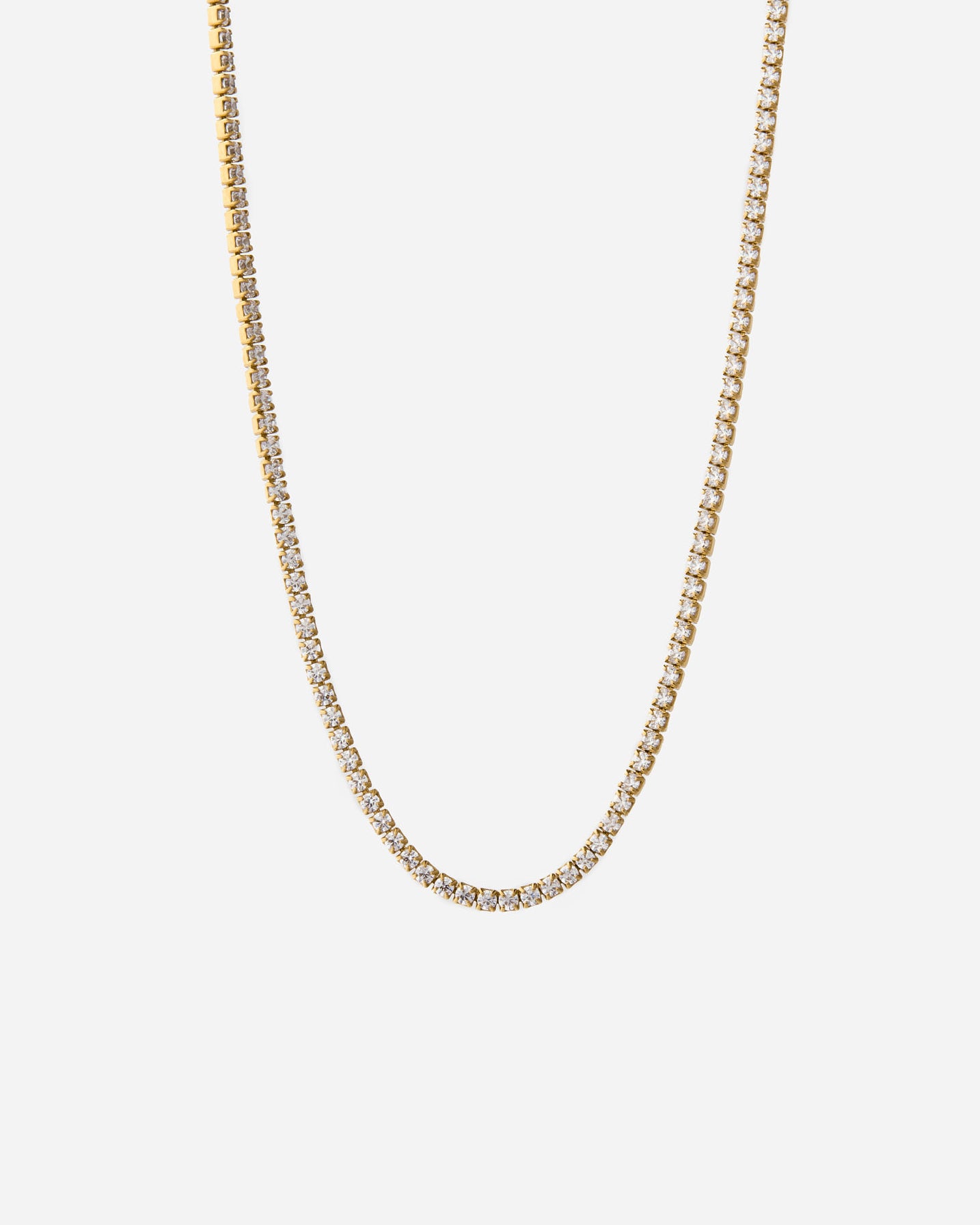 Tennis Necklace - 18k Gold Vermeil