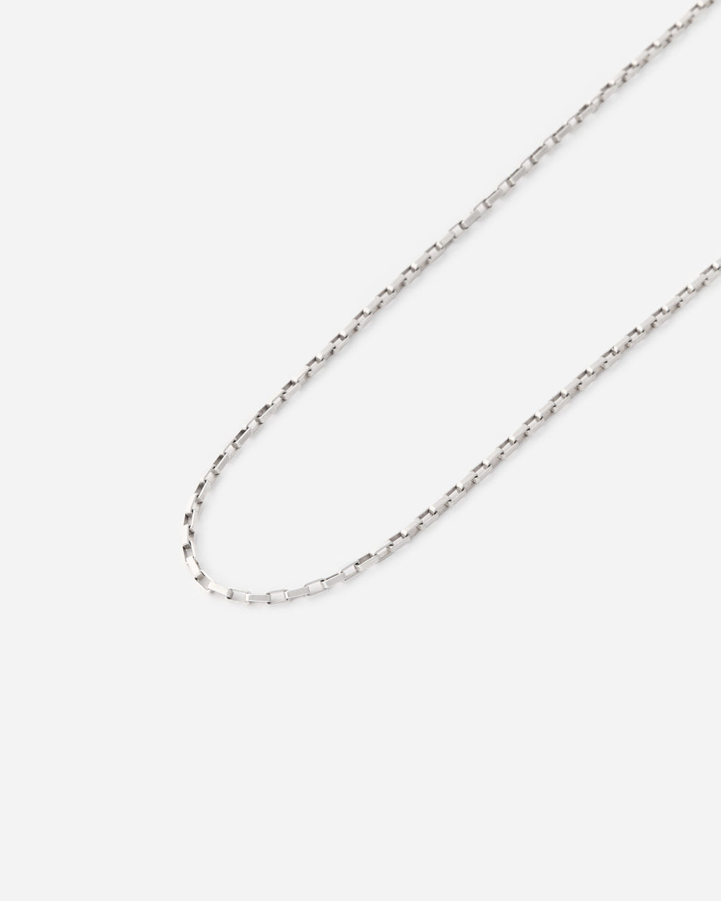 Silver Mini Paper Clip Necklace - 925k Sterling Silver
