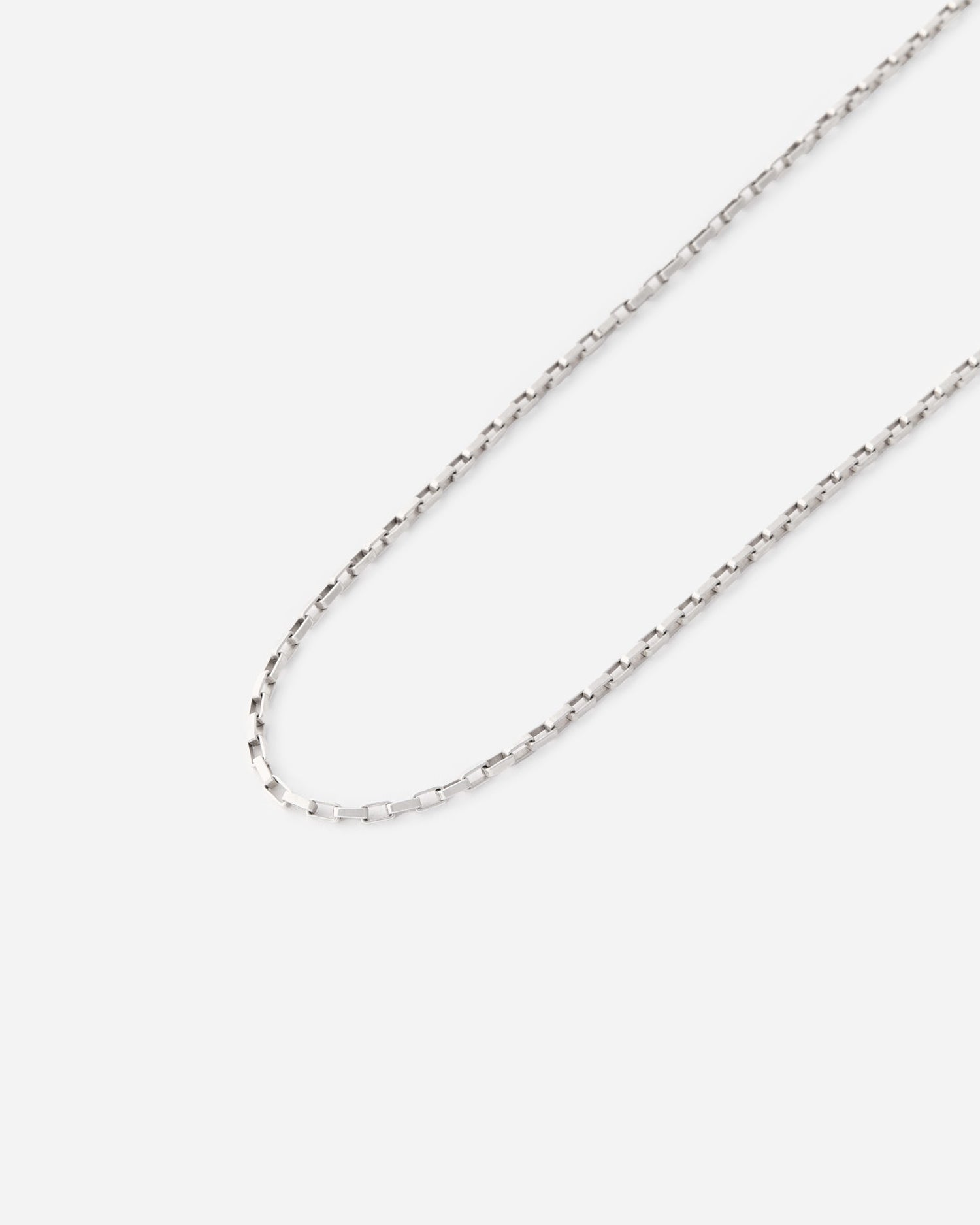 Silver Mini Paper Clip Necklace - 925k Sterling Silver