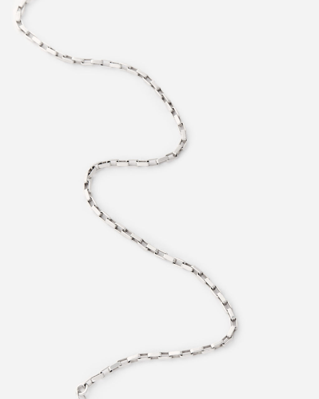Silver Mini Paper Clip Necklace - 925k Sterling Silver