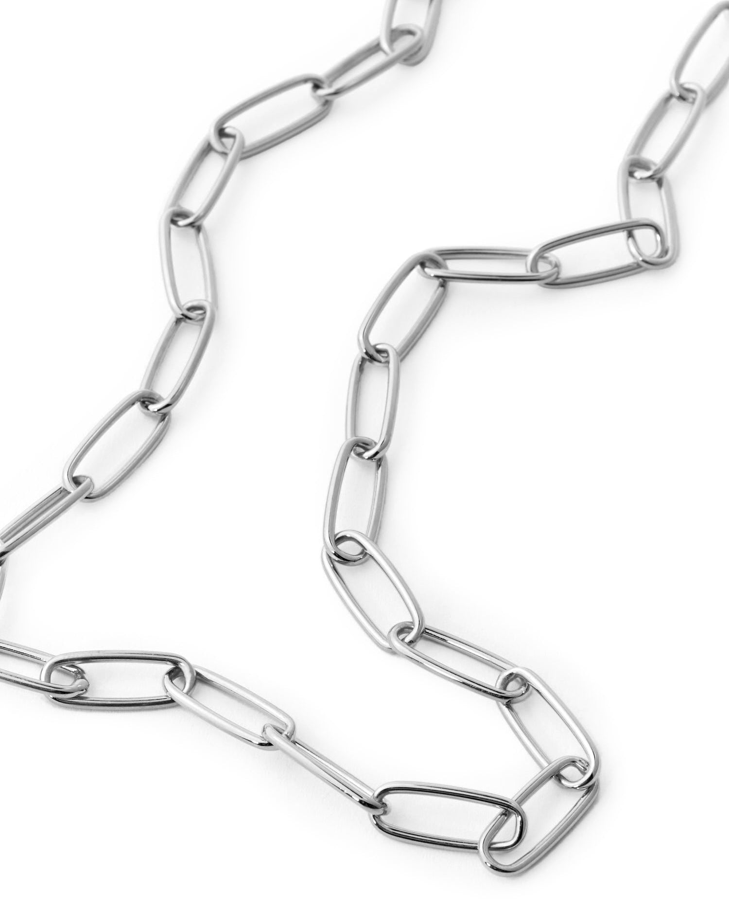 Bold Paper Clip Chain Necklace - 925k Sterling Silver
