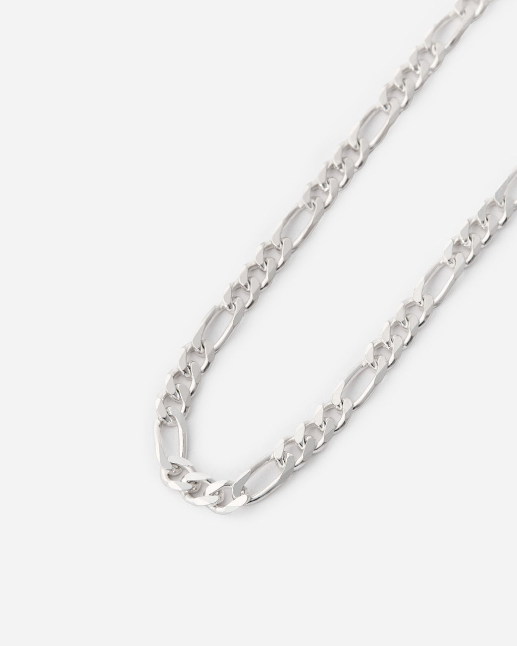 Figaro Chain Necklace - 925k Sterling Silver