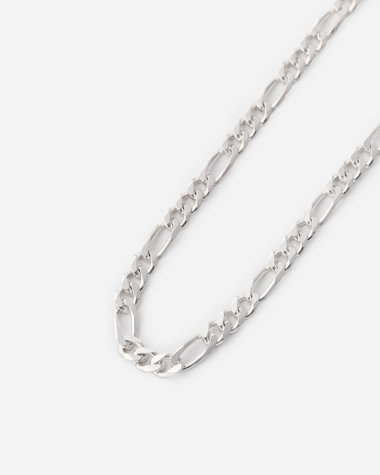 Figaro Chain Necklace - 925k Sterling Silver