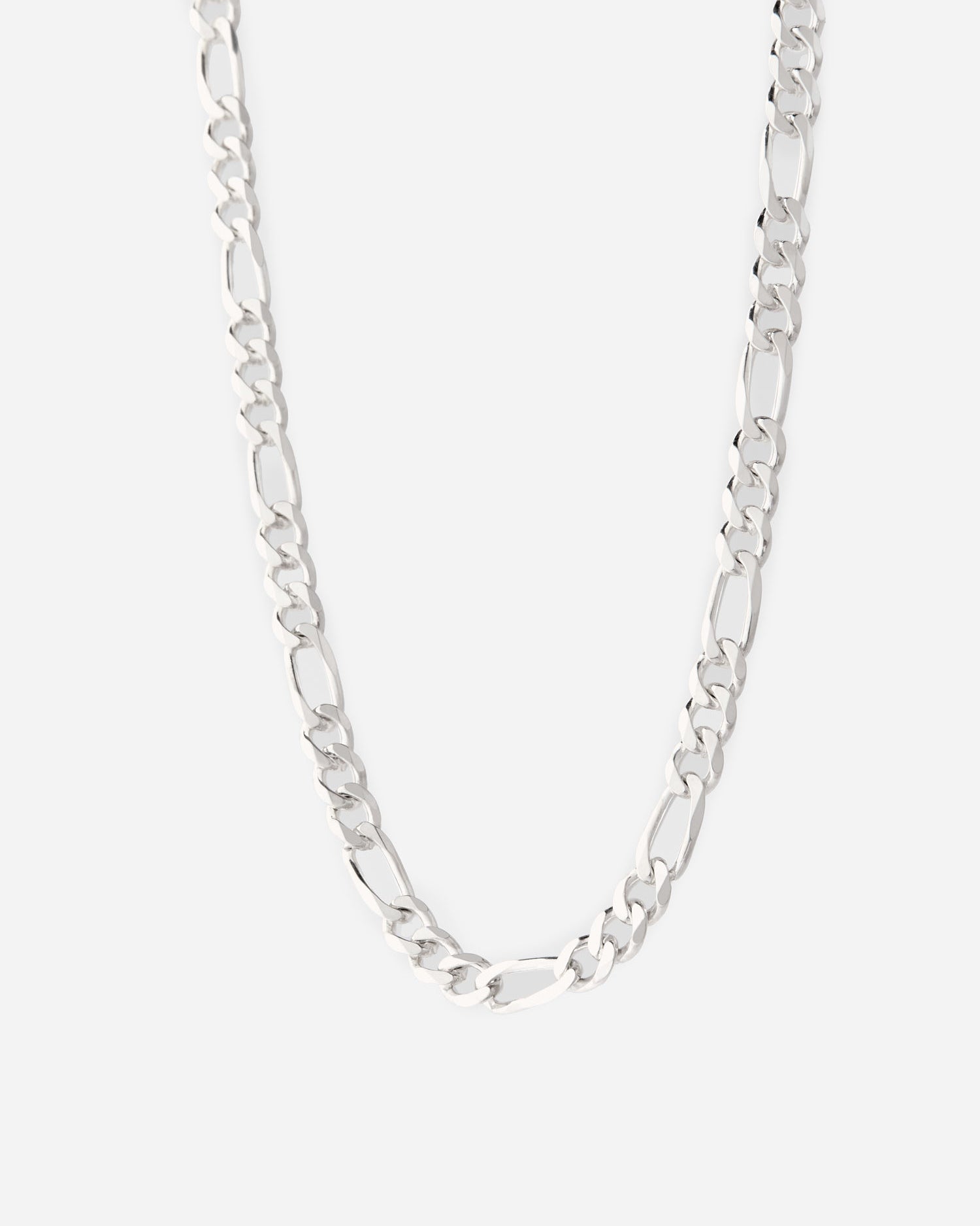 Figaro Chain Necklace - 925k Sterling Silver