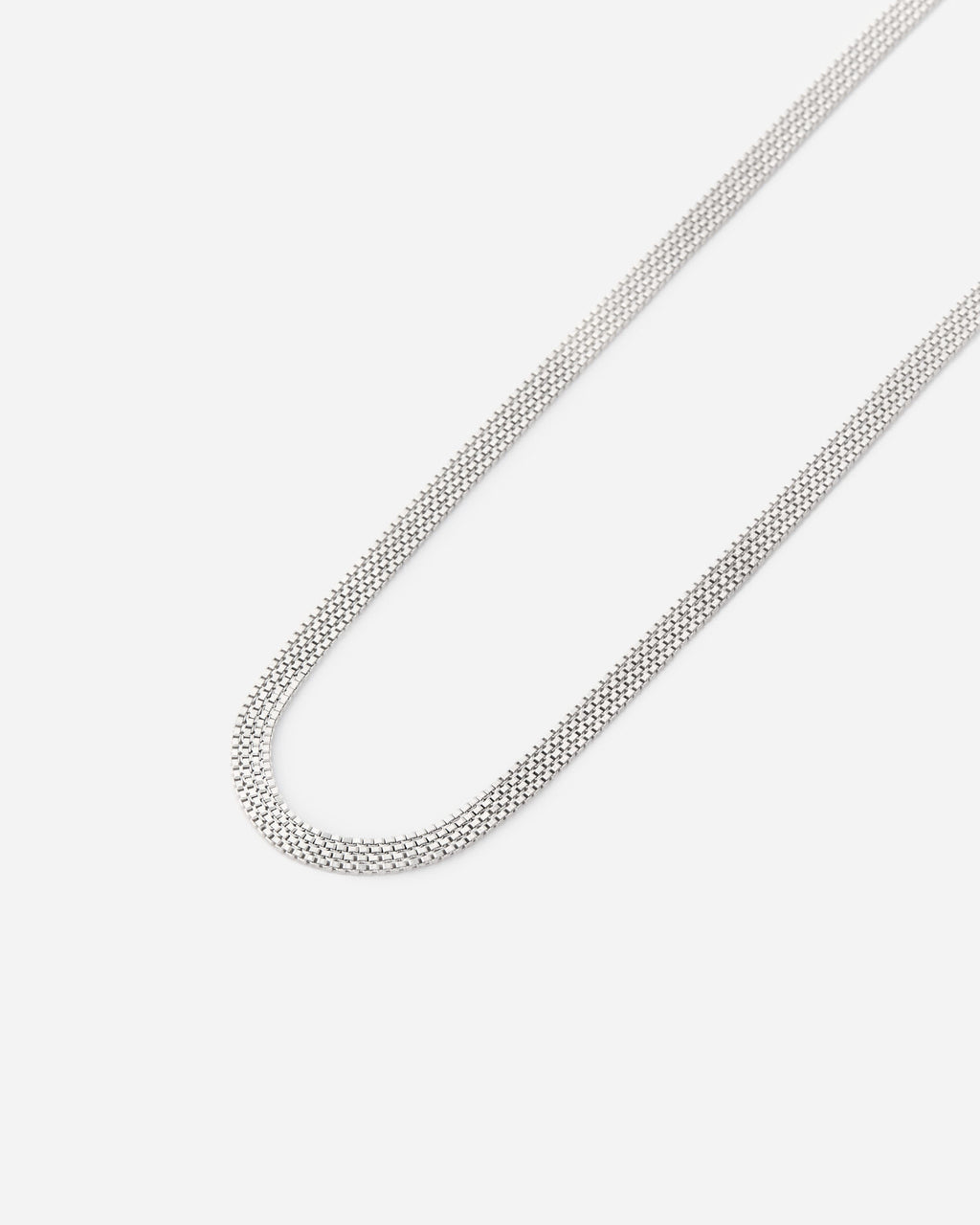 Italian Woven Chain Necklace - 925k Sterling Silver