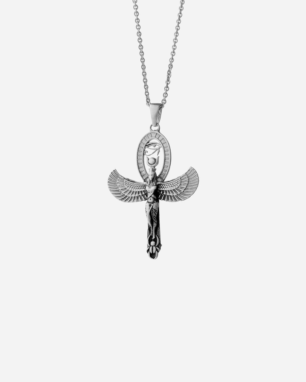 Isis Pendant, Egyptian Goddess Necklace - 925k Sterling Silver