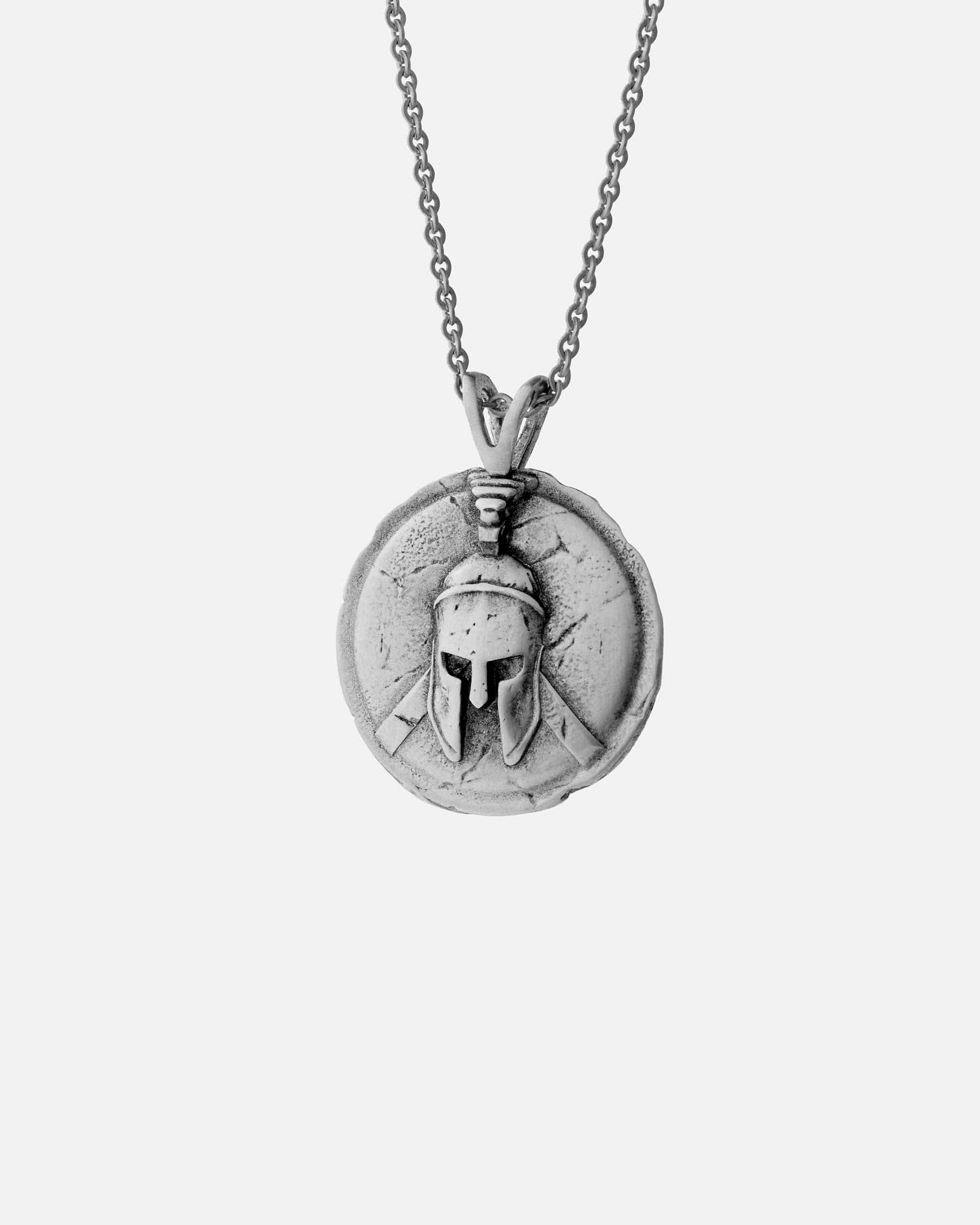 Men's Silver Spartan Necklace - 925k Sterling Silver