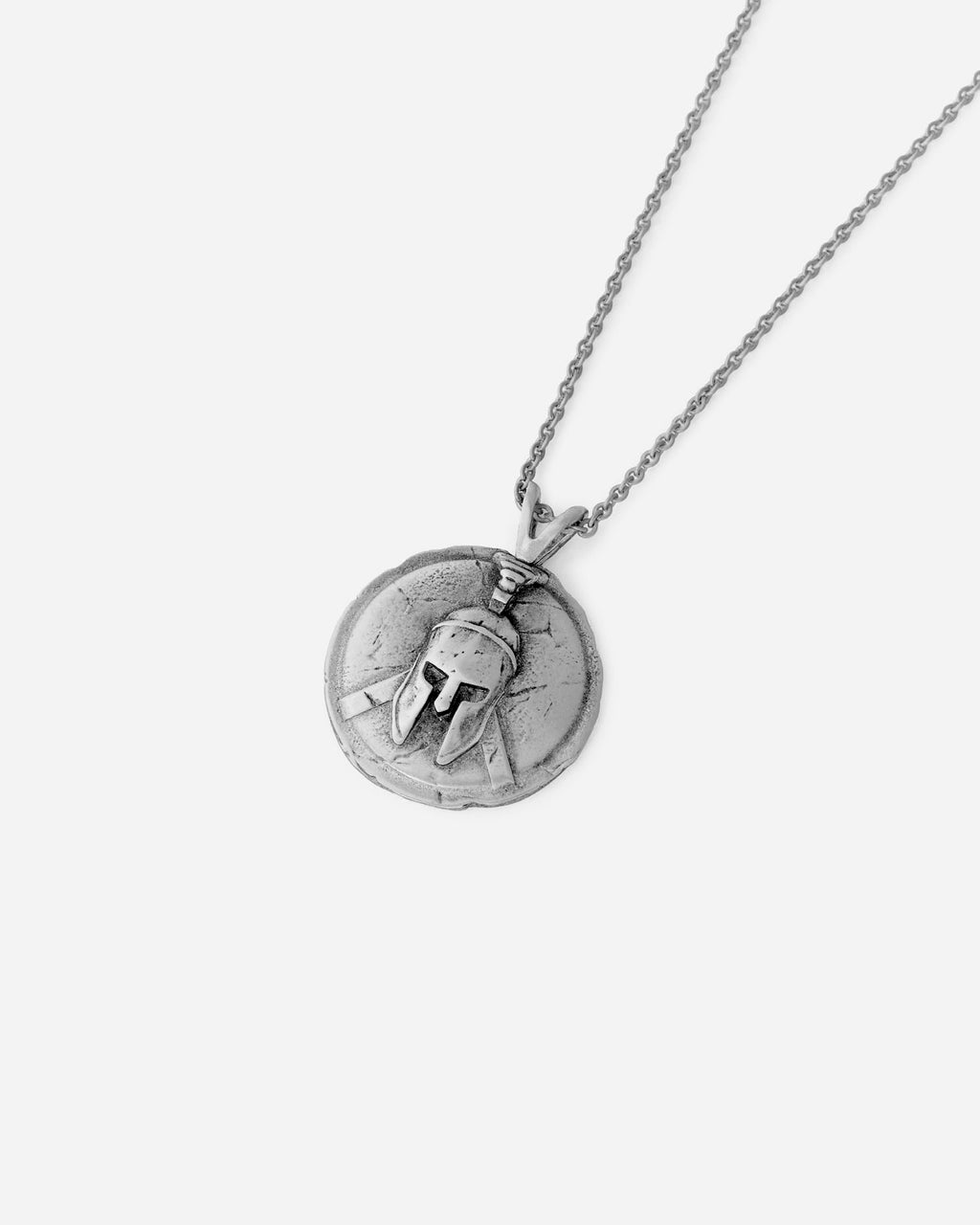 Men's Silver Spartan Necklace - 925k Sterling Silver