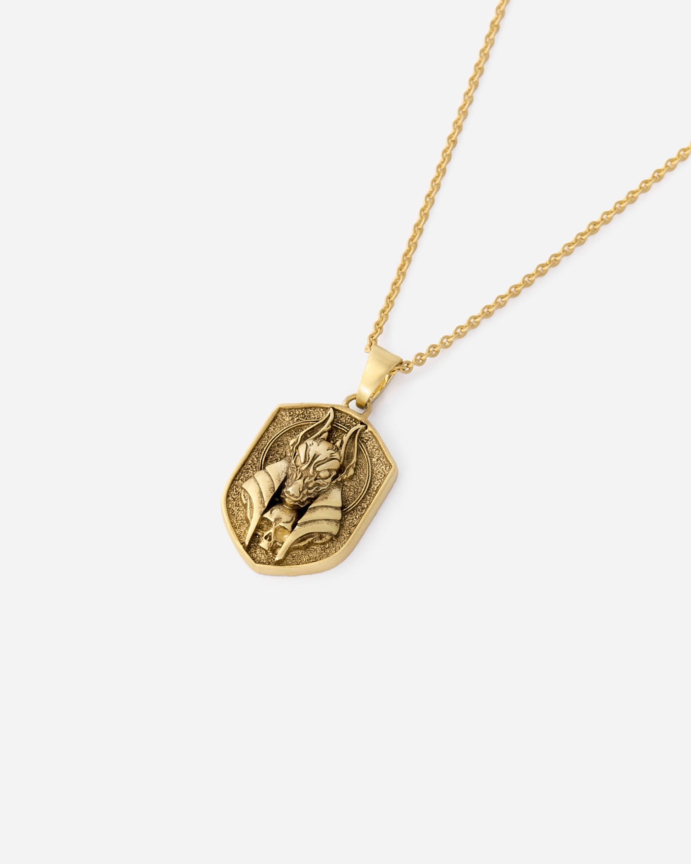 Sterling Silver Anubis Hermes Necklace - 18k Gold Vermeil