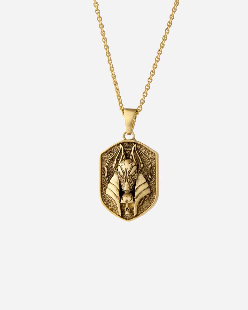 Sterling Silver Anubis Hermes Necklace - 18k Gold Vermeil