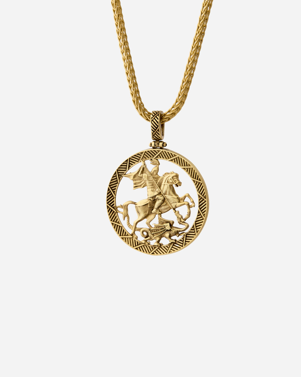 Silver Saint George Necklace - 18k Gold Vermeil