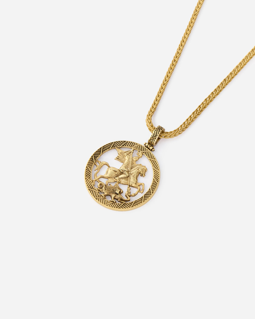 Silver Saint George Necklace - 18k Gold Vermeil