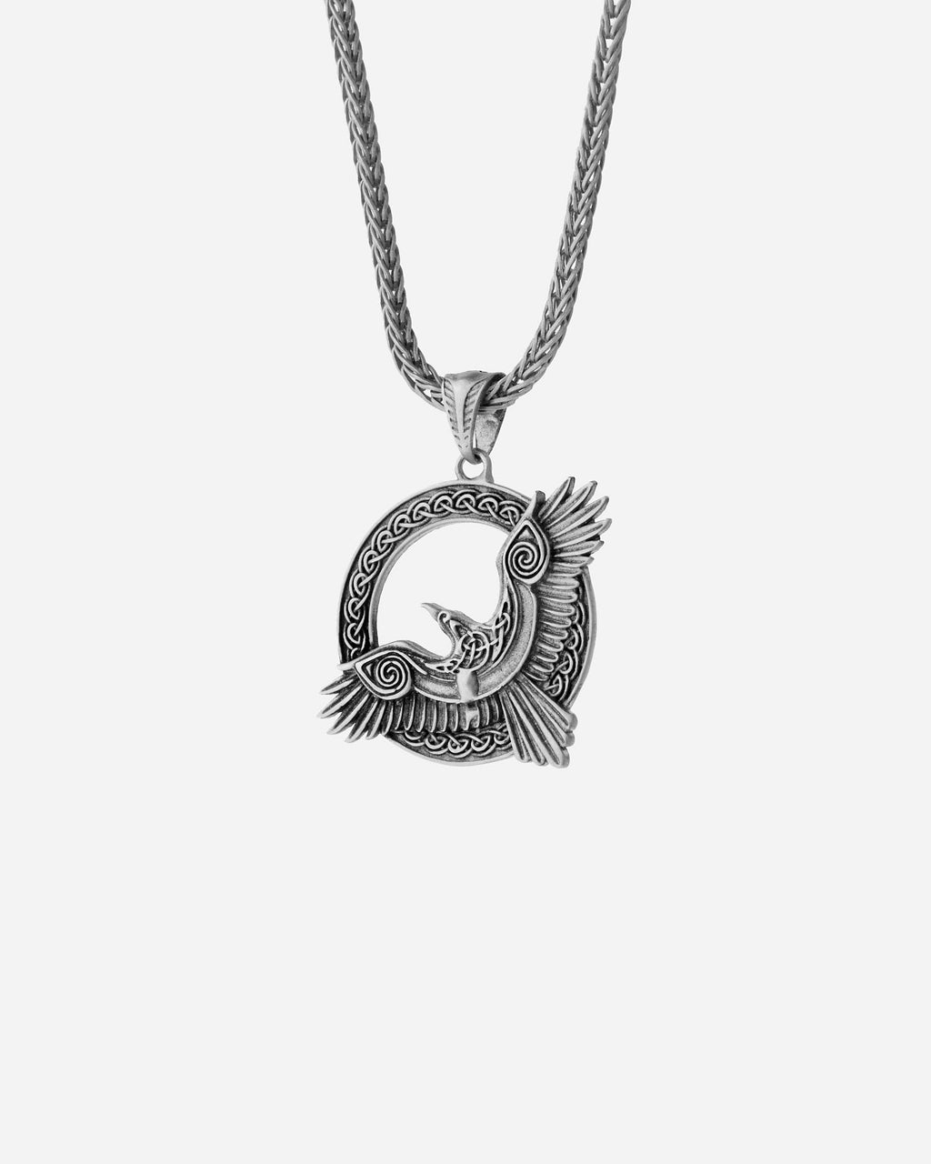Nordic Mythology Eagle Pendant Necklace - 925k Sterling Silver