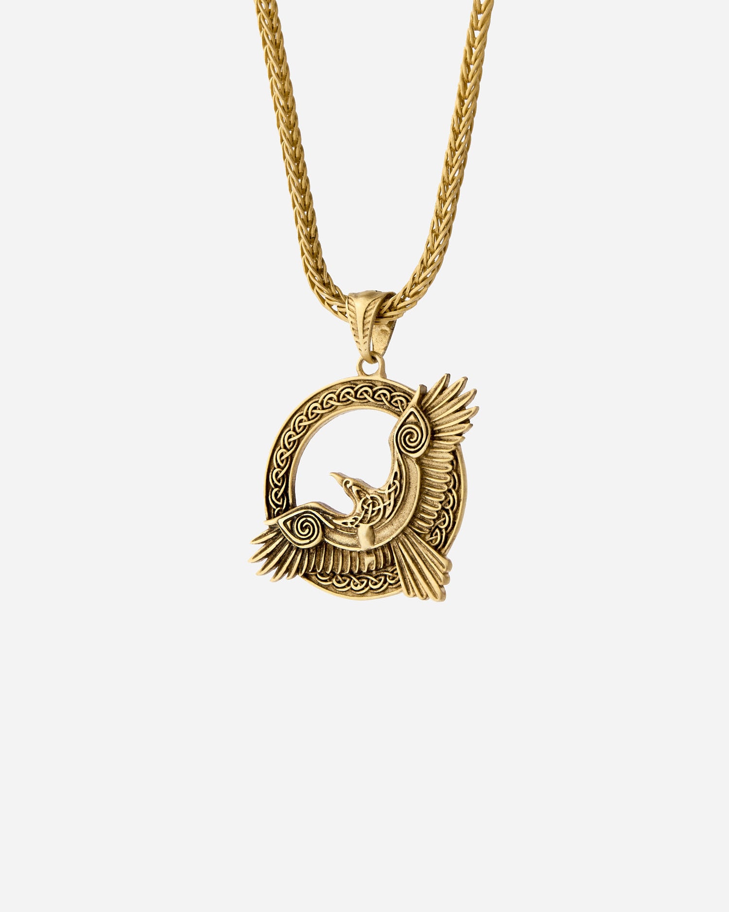 Nordic Mythology Eagle Pendant Necklace - Handmade Jewelry
