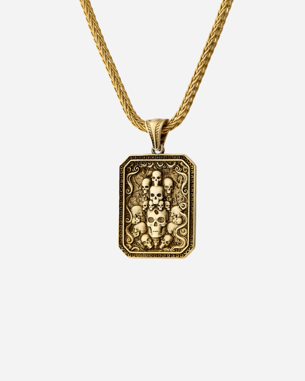 Skull Pendant Necklace - 18k Gold Vermeil