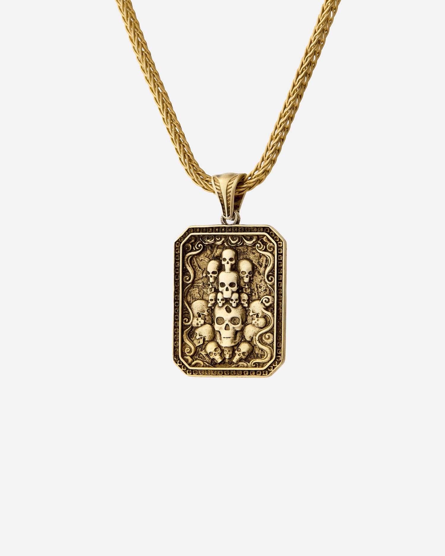 Skull Pendant Necklace - 18k Gold Vermeil