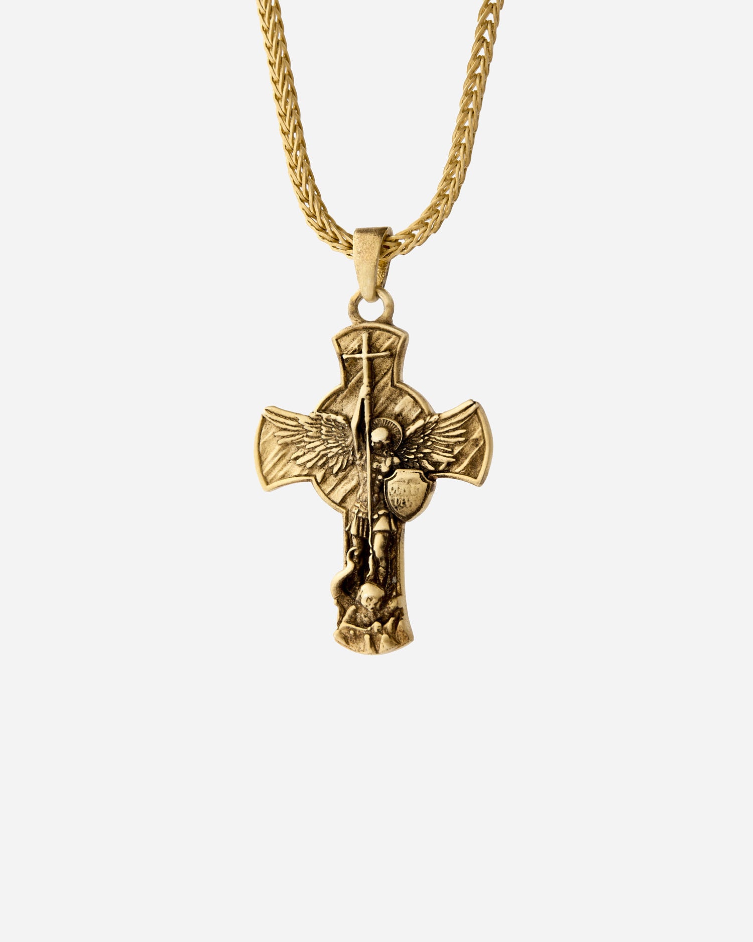Archangel Necklace Trendy Jewelry Charm Pendant - 18k Gold Vermeil