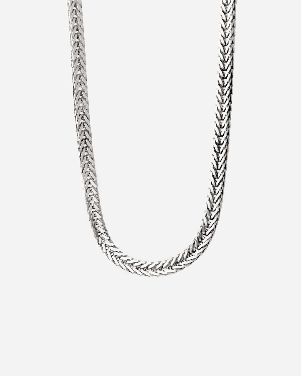 Double Braided Chain Necklace - 925k Sterling Silver