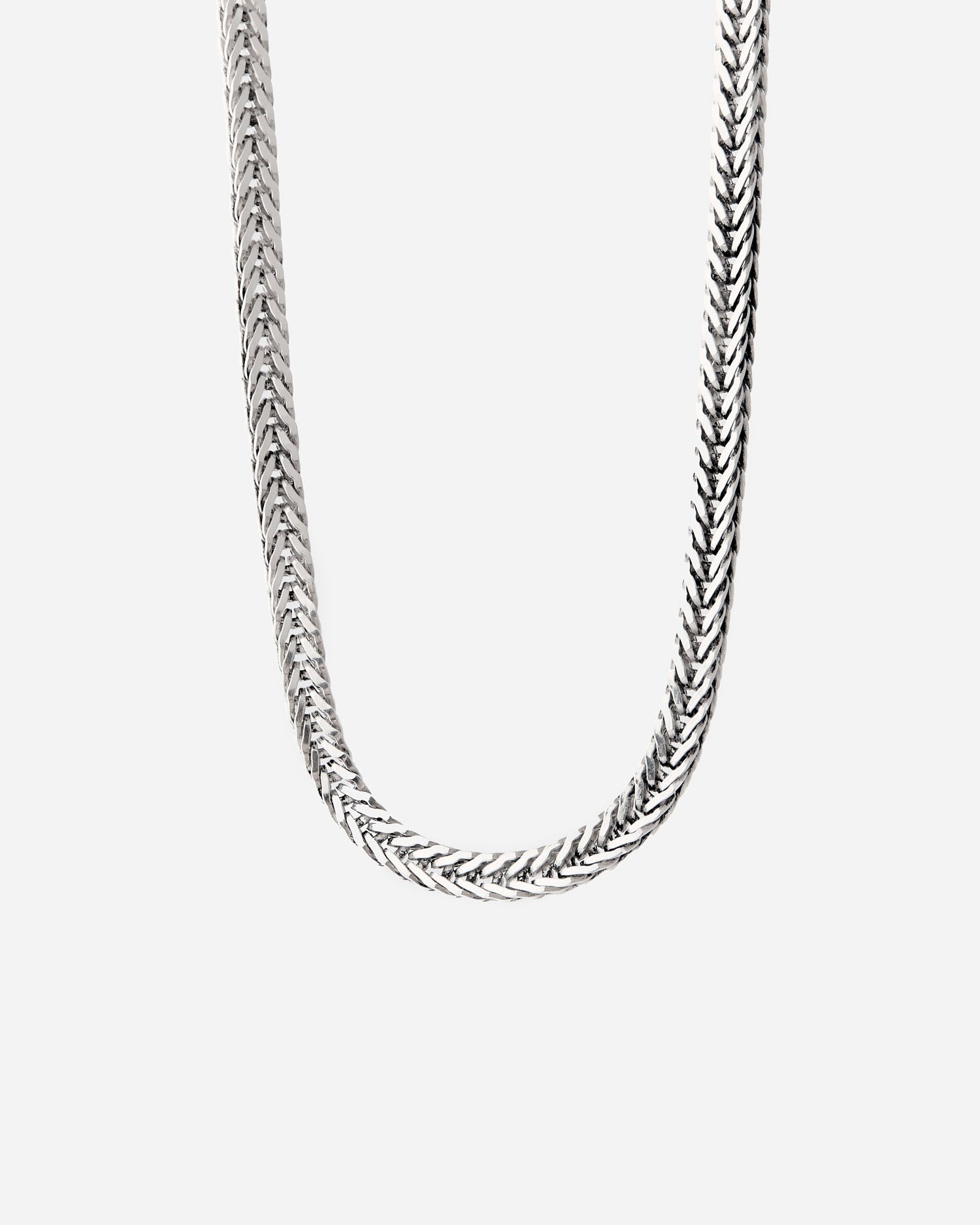 Double Braided Chain Necklace - 925k Sterling Silver
