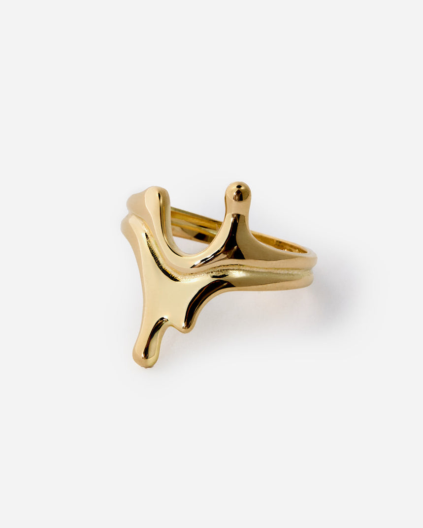 Abstract Sculptural Ring, Modern Artistic Design - Modern Jewelry