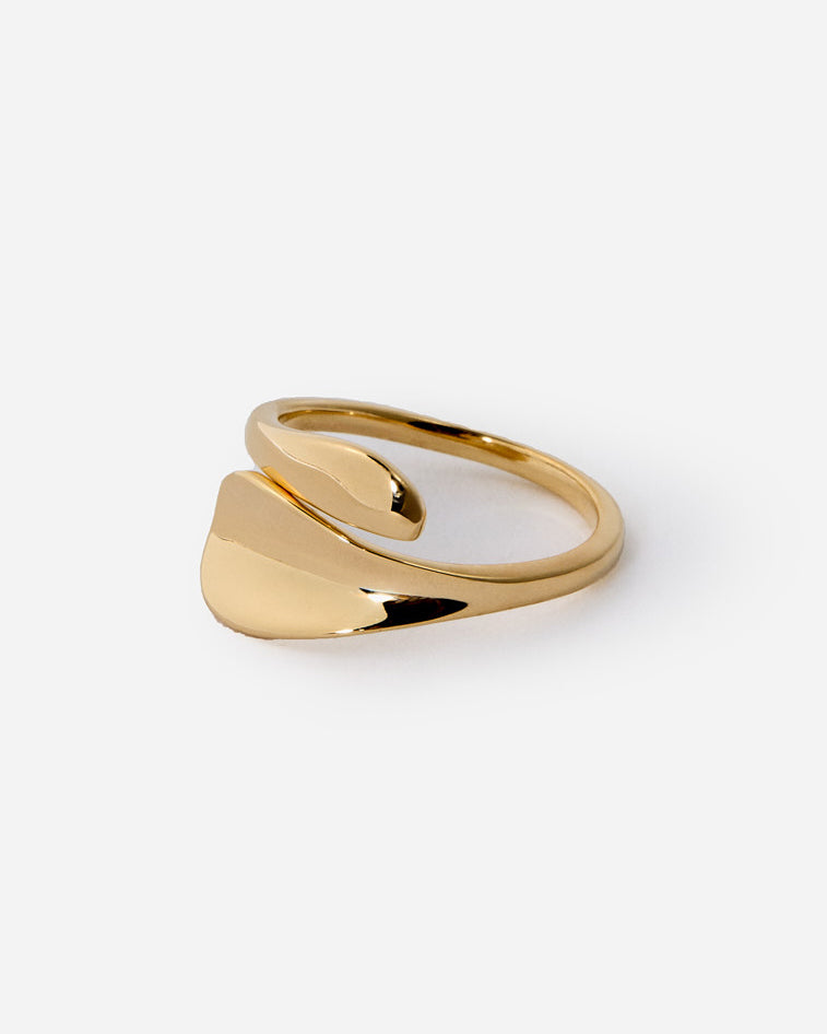 Organic Wrap Ring - Minimalist Modern Design - 18k Gold Vermeil