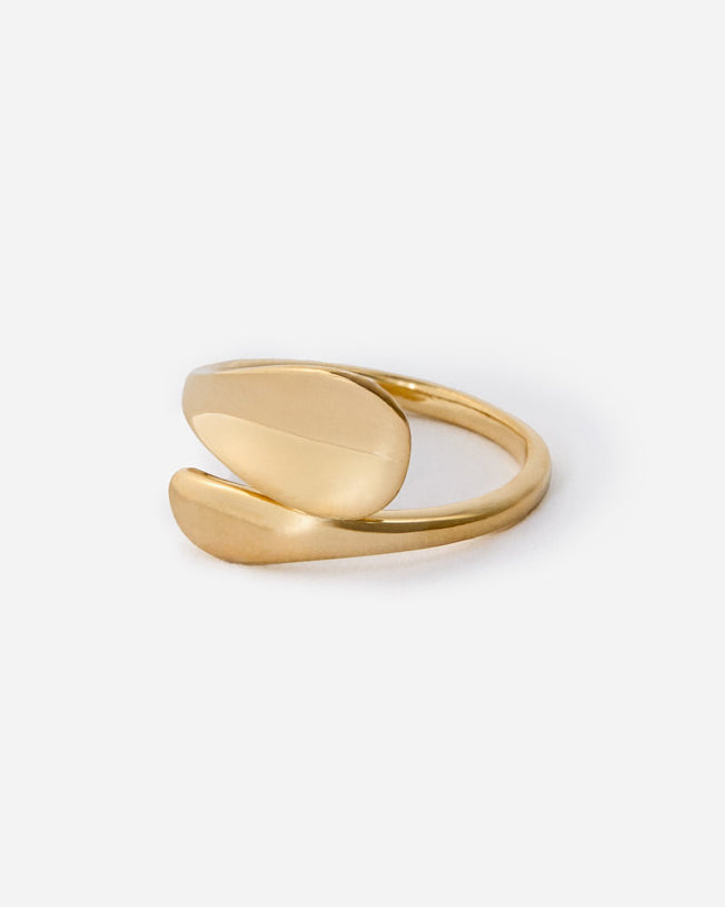 Organic Wrap Ring - Minimalist Modern Design - 18k Gold Vermeil