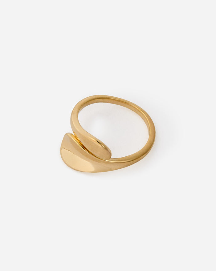 Organic Wrap Ring - Minimalist Modern Design - 18k Gold Vermeil