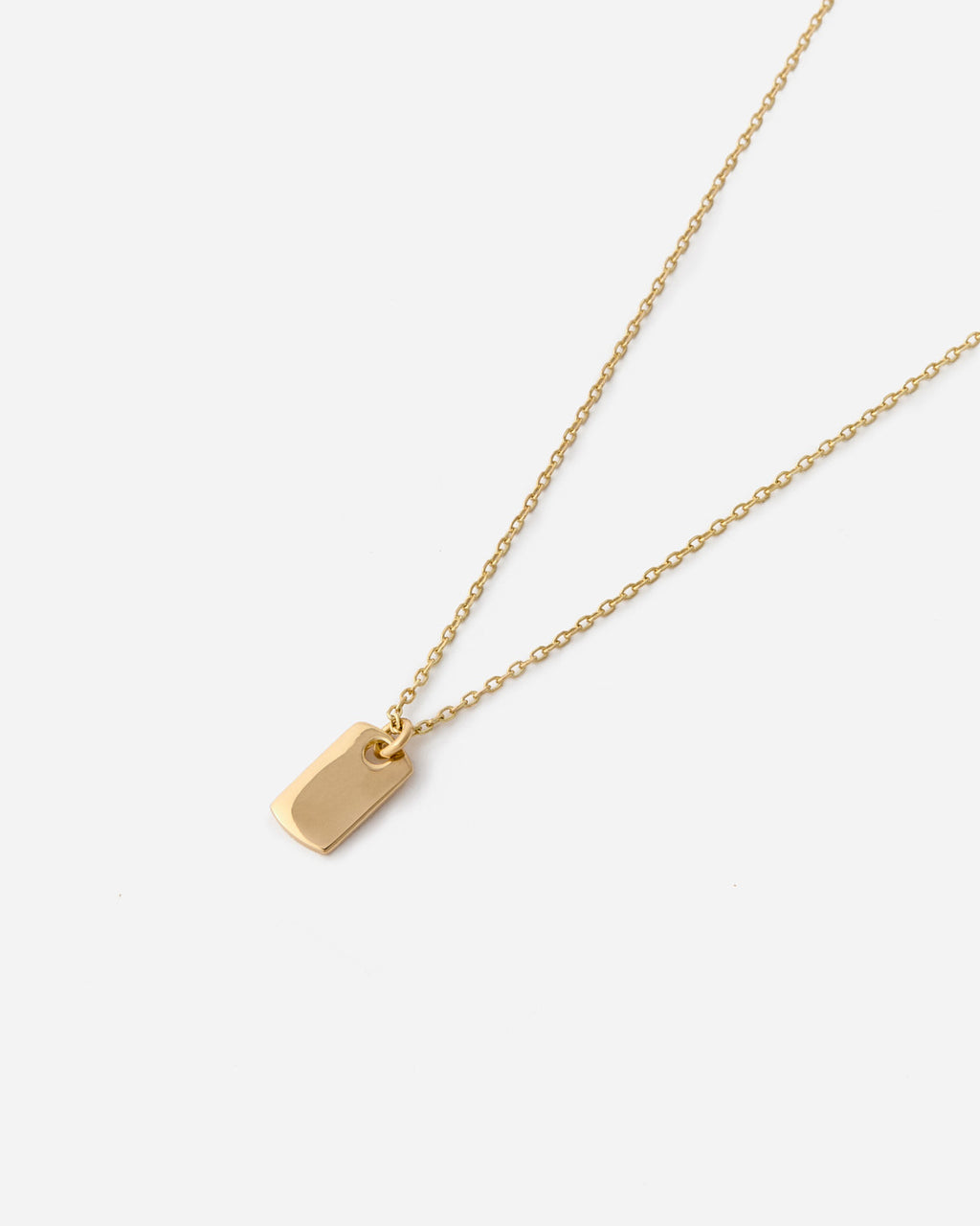 Simple Sleek Everyday Style Tag Necklace - Minimalist Jewelry