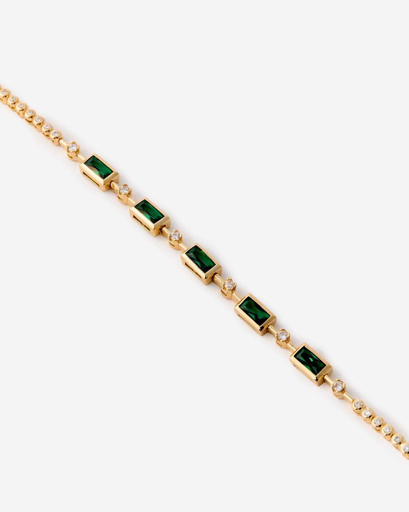 Emerald Accents Tennis Bracelet - Tennis Jewelry
