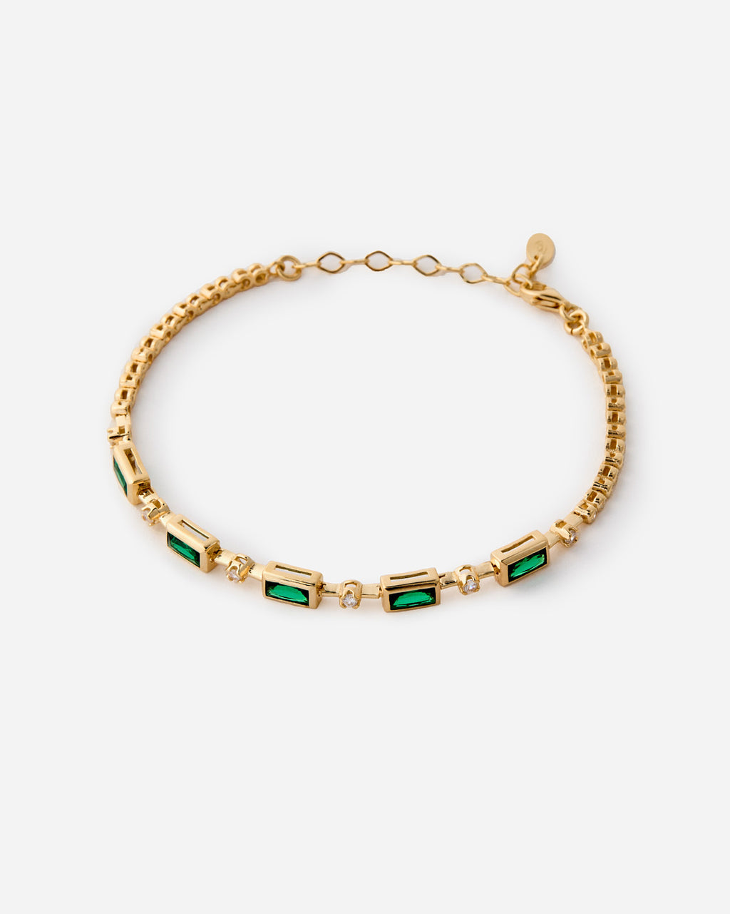Emerald Accents Tennis Bracelet - Tennis Jewelry