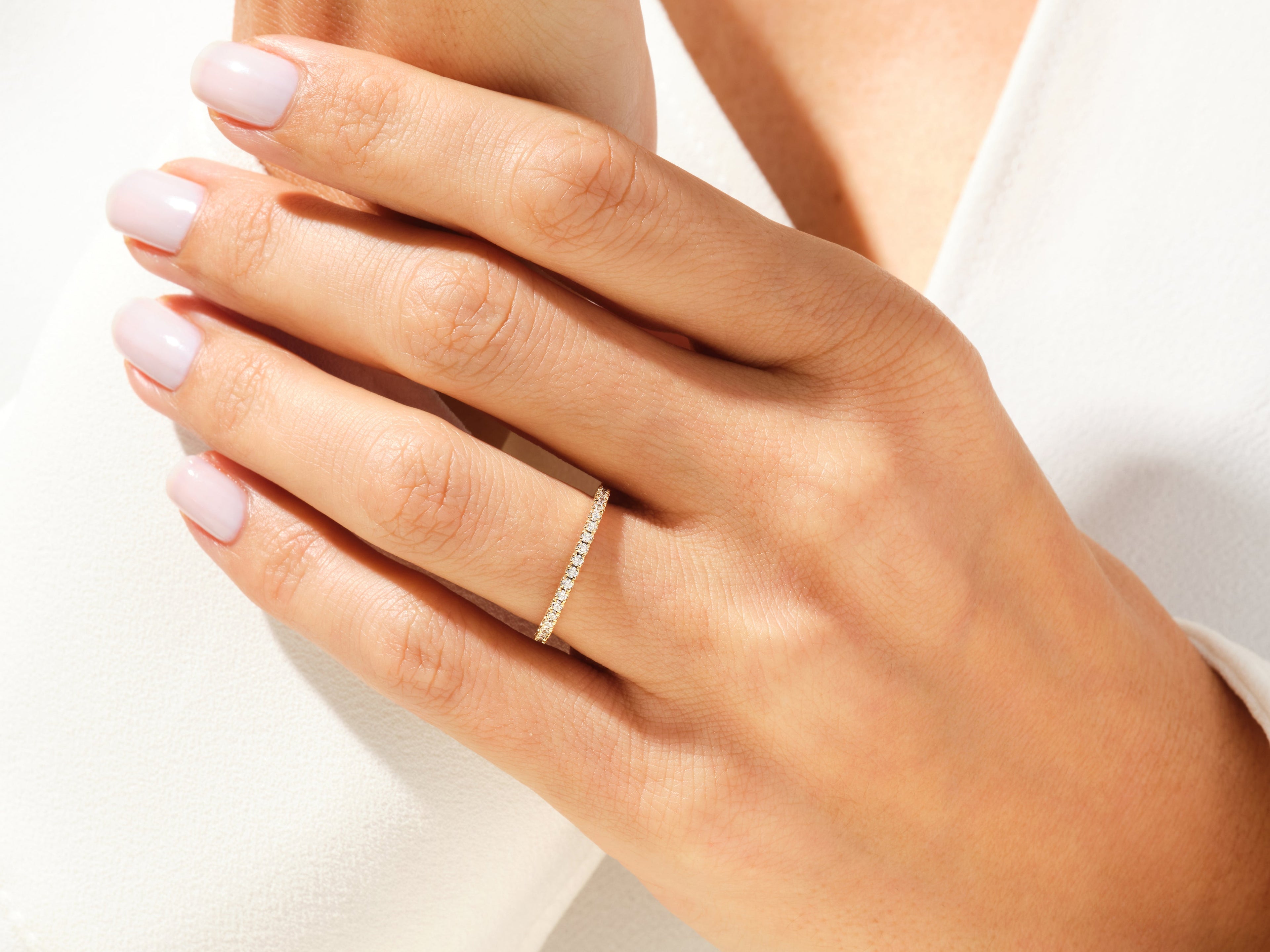 Slit Half Eternity Wedding Band (0.21 CT TW)