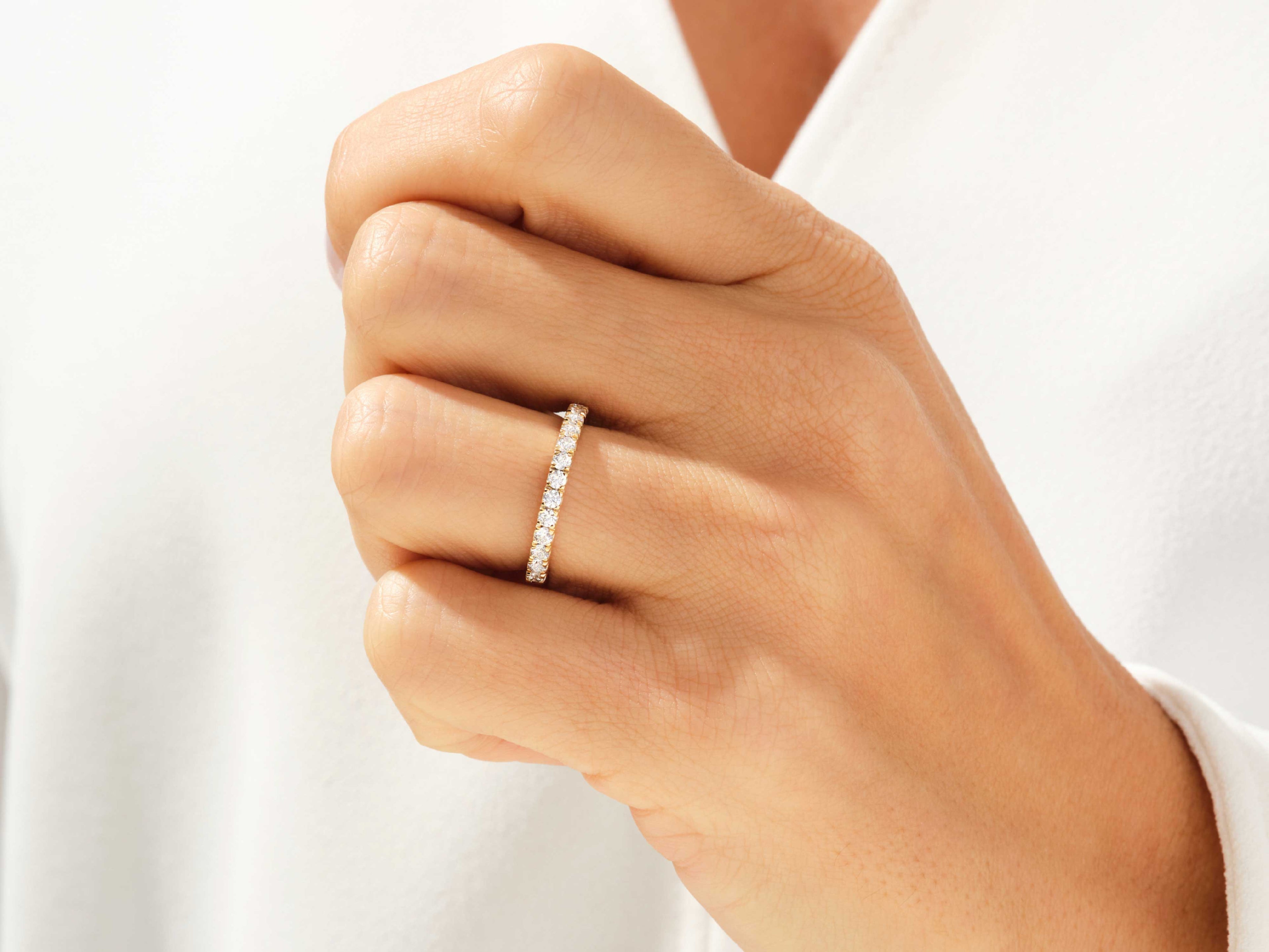 Slit Half Eternity Wedding Band (0.45 CT TW)