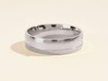 6mm Grooved Men's Wedding Band with Ice Matte Finish