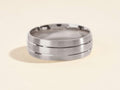 7mm Double-Grooved Men's Wedding Band