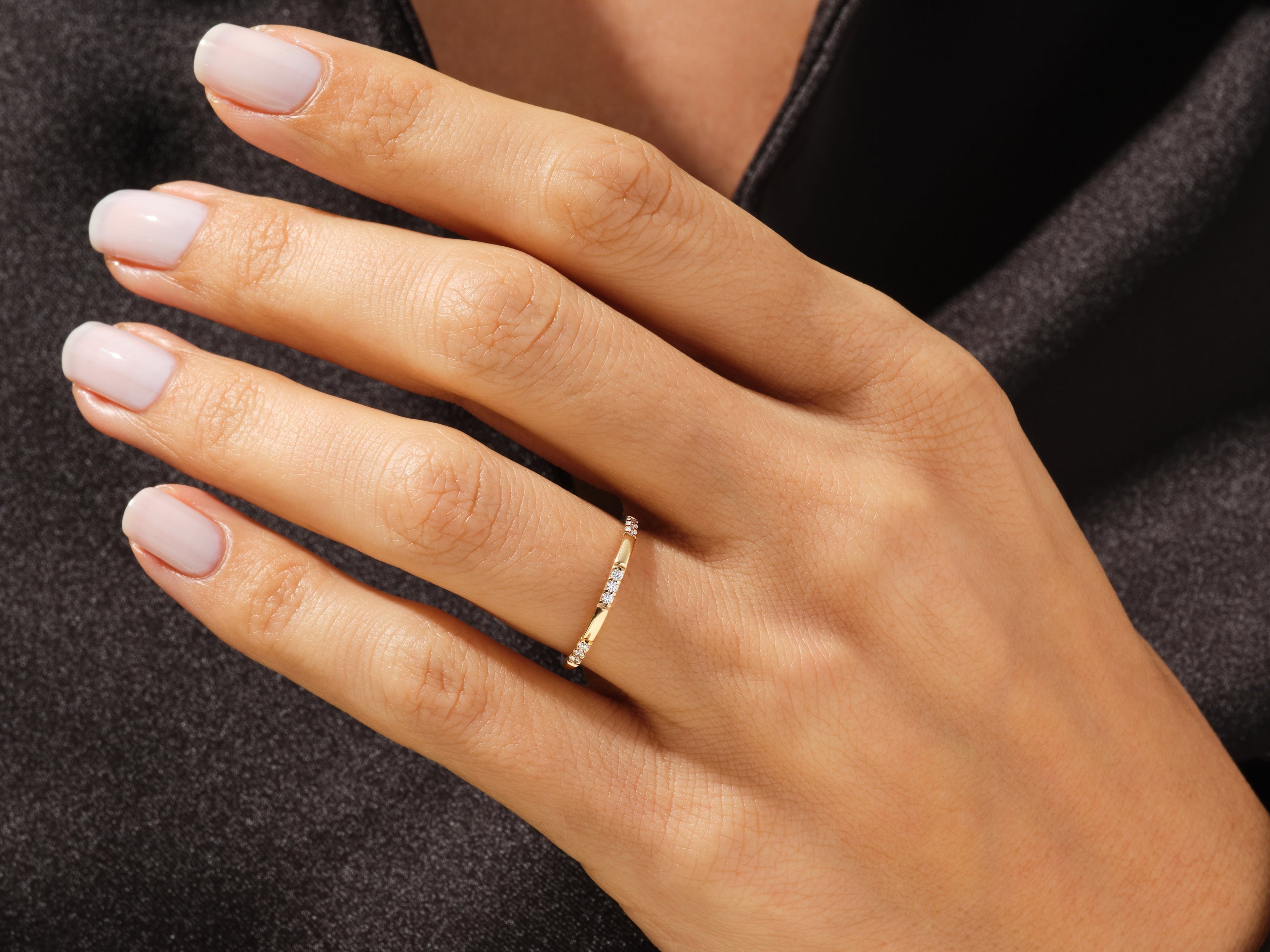 Dainty Nine-Stone Wedding Band