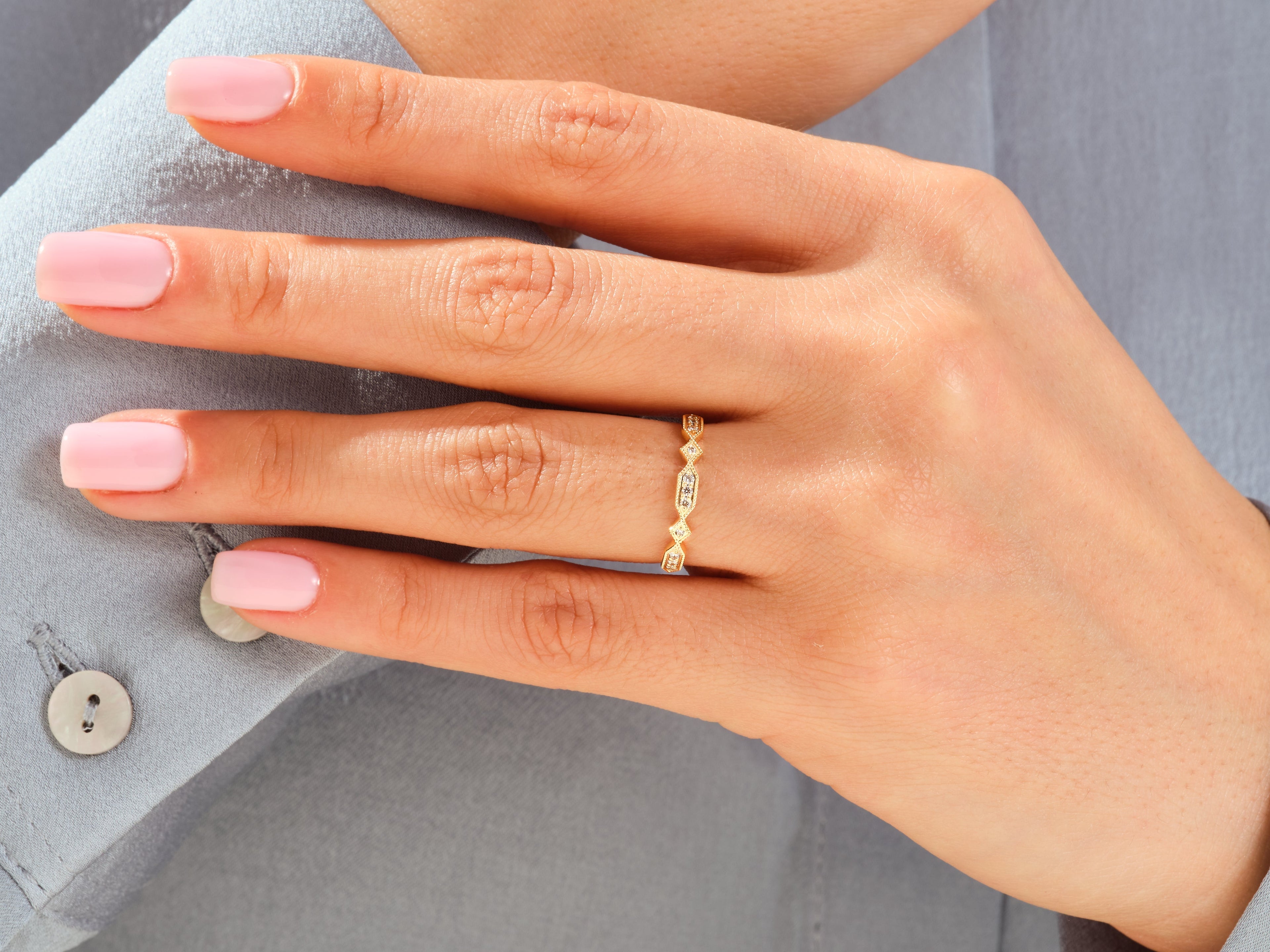 Art Deco Vintage Wedding Band