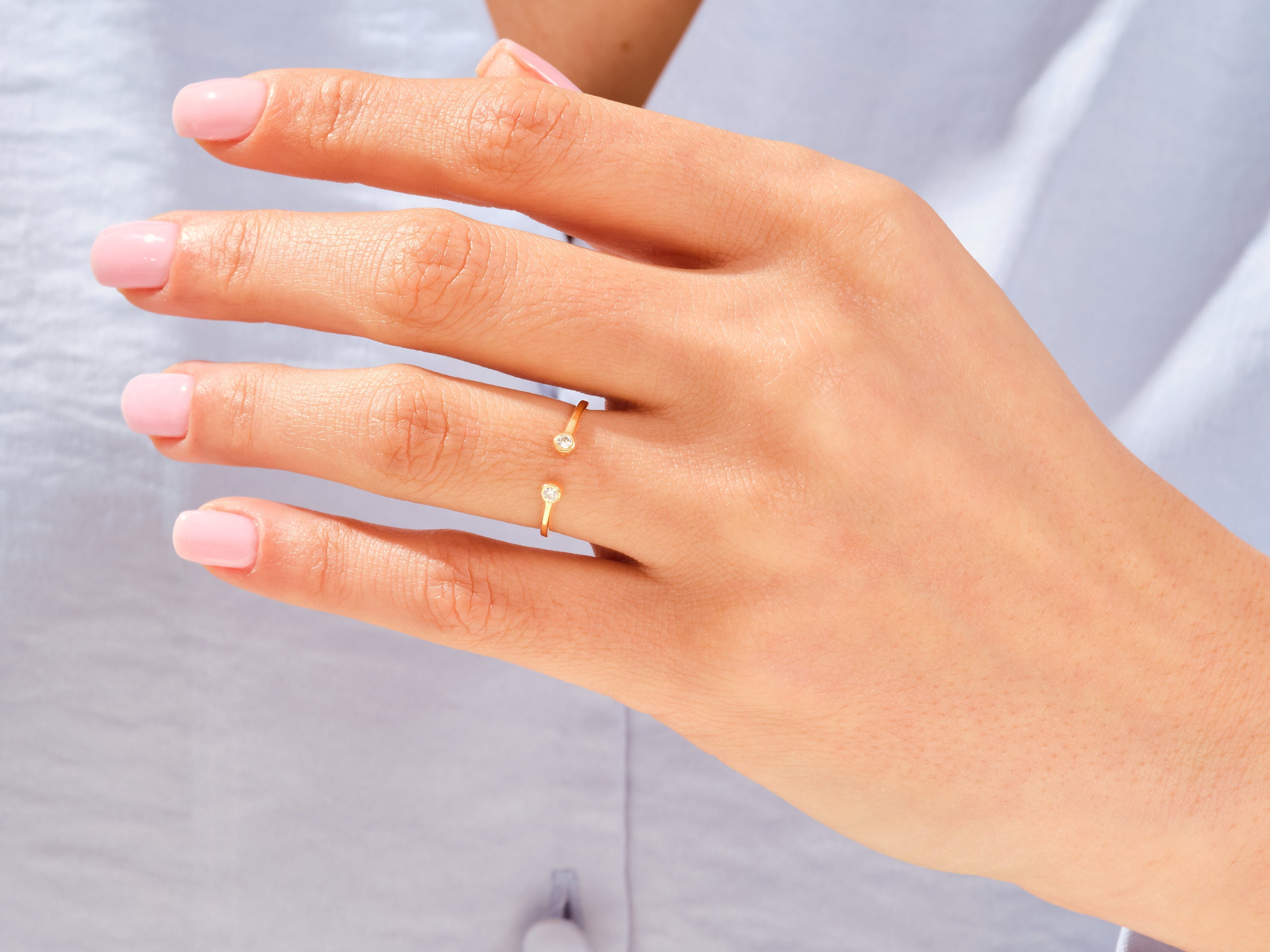 Dual Open Cuff Wedding Band