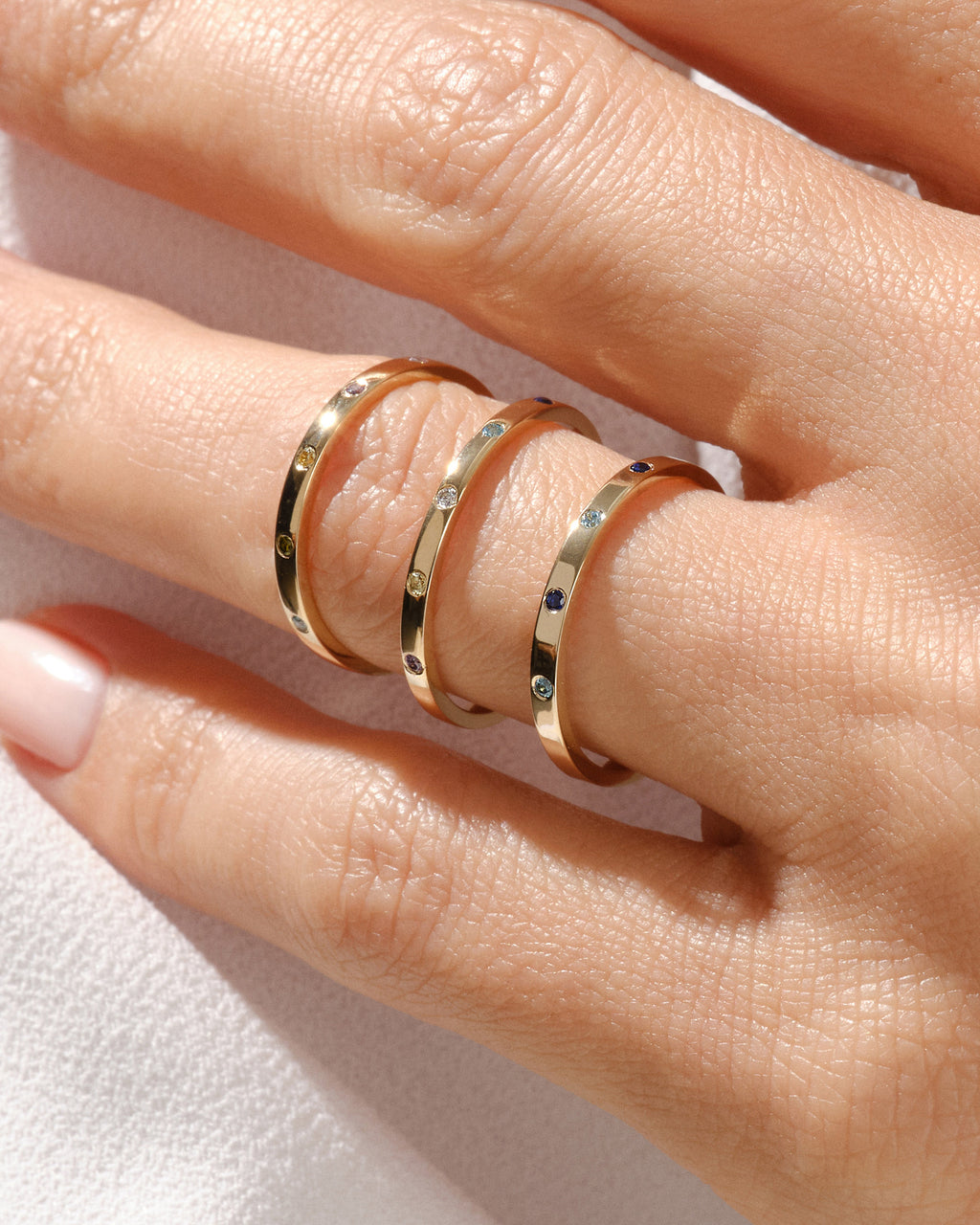Birthstone Flush Set Ring