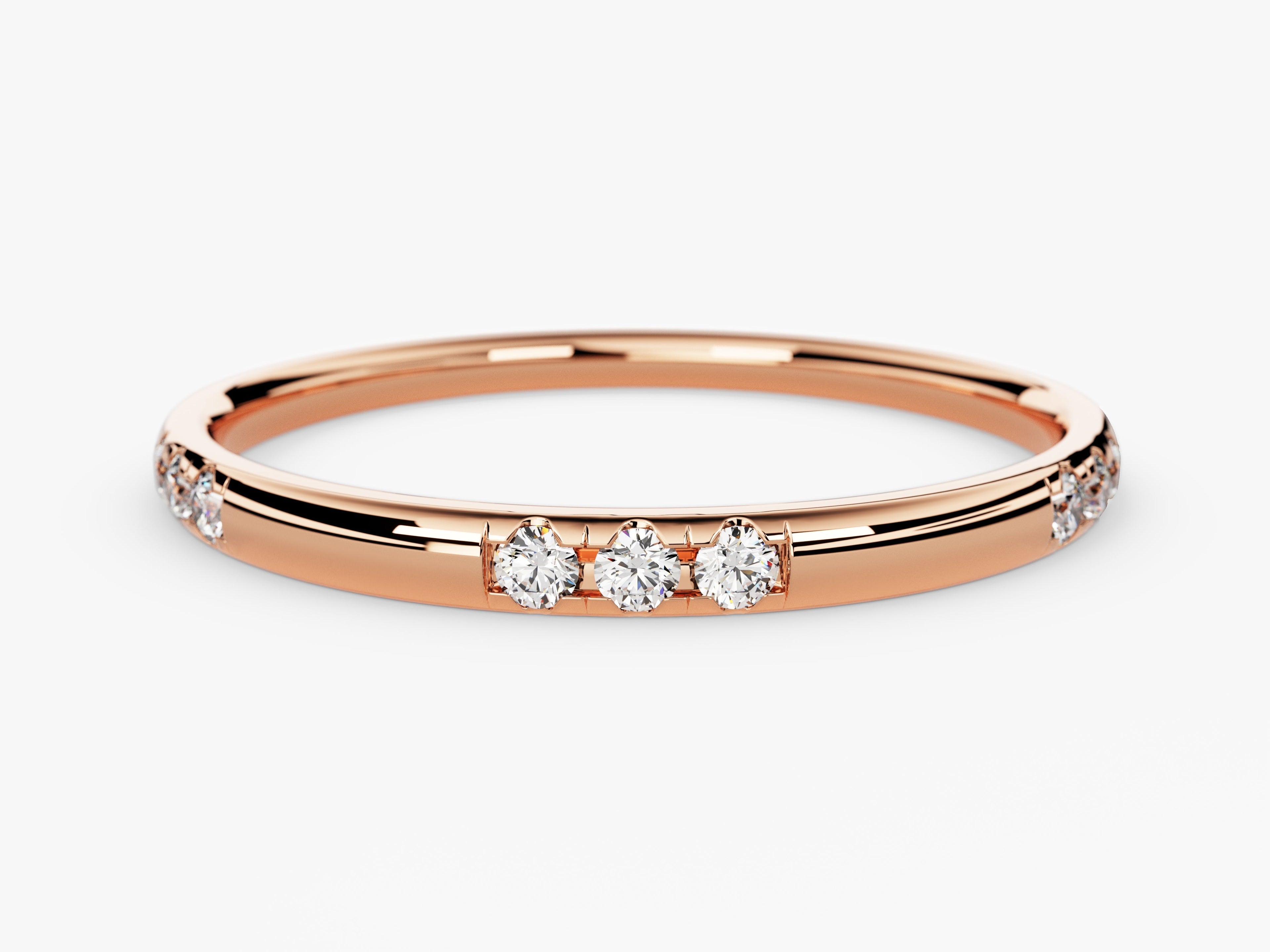Dainty Nine-Stone Wedding Band