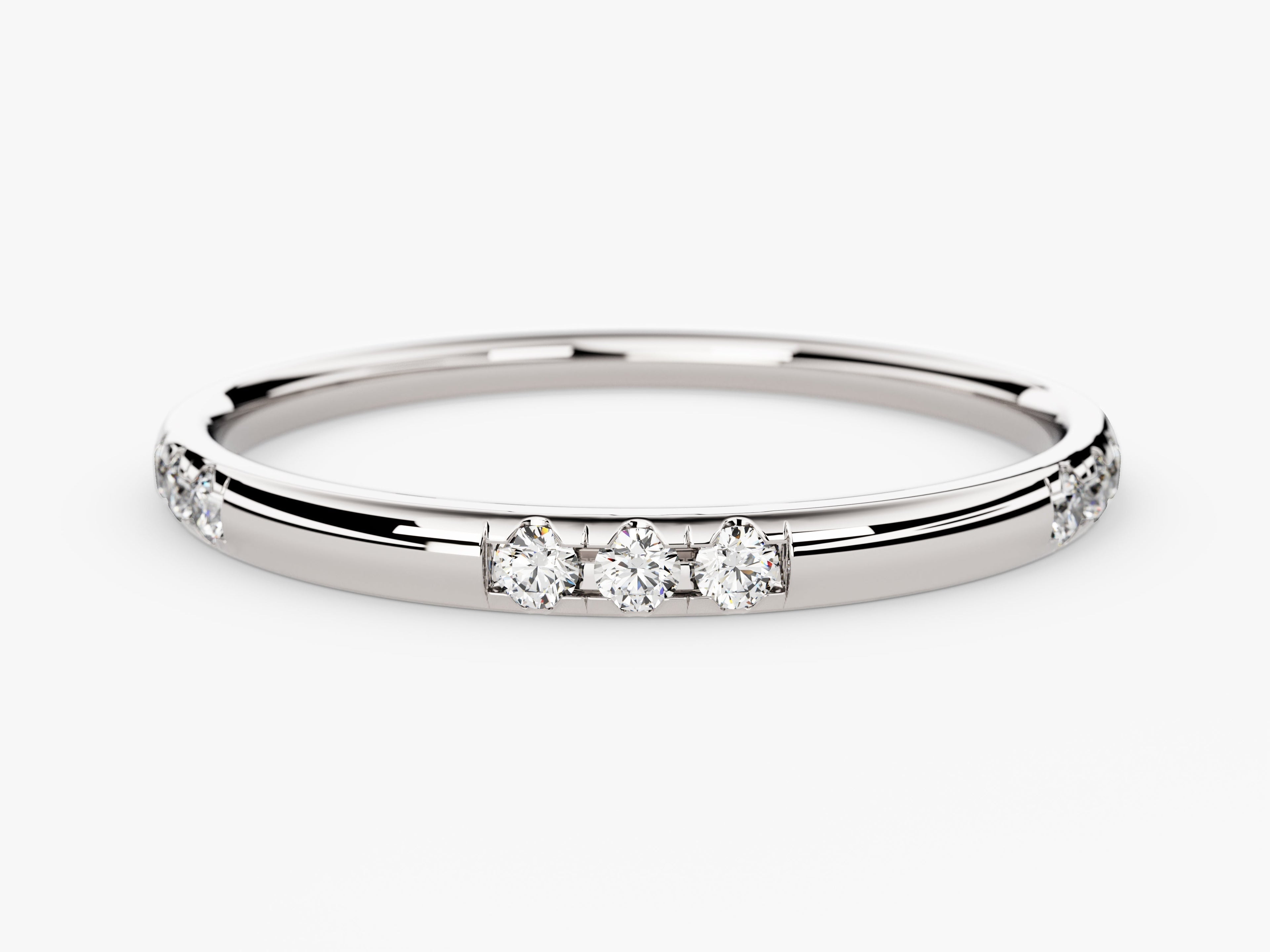 Dainty Nine-Stone Wedding Band
