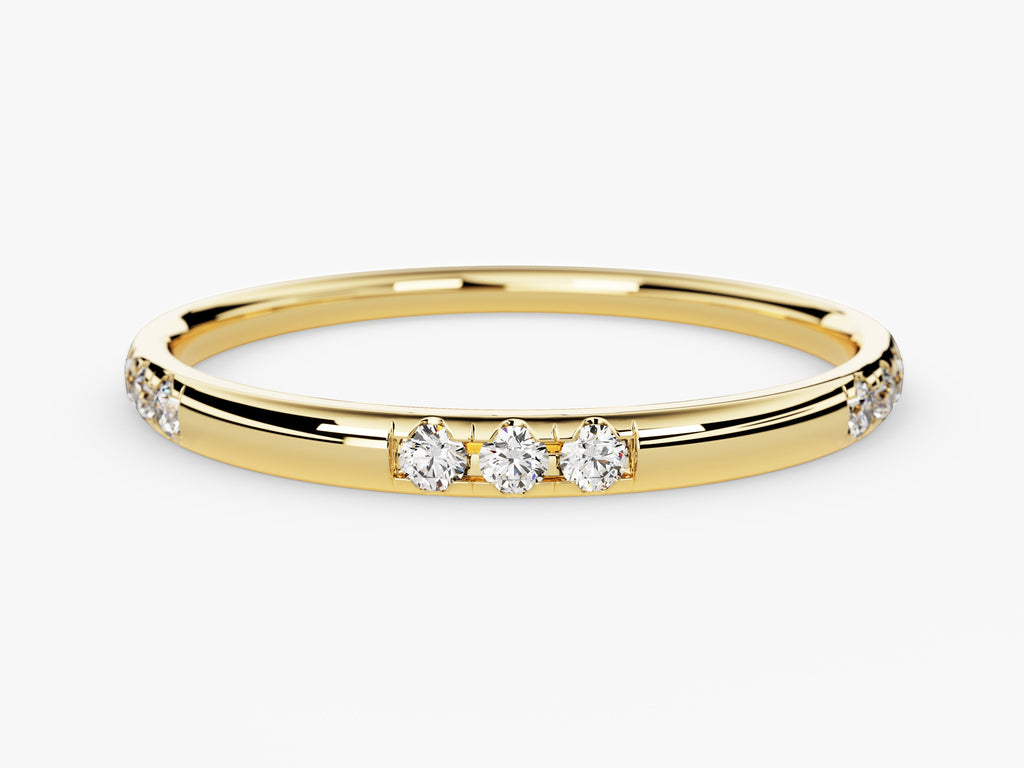 Dainty Nine-Stone Wedding Band