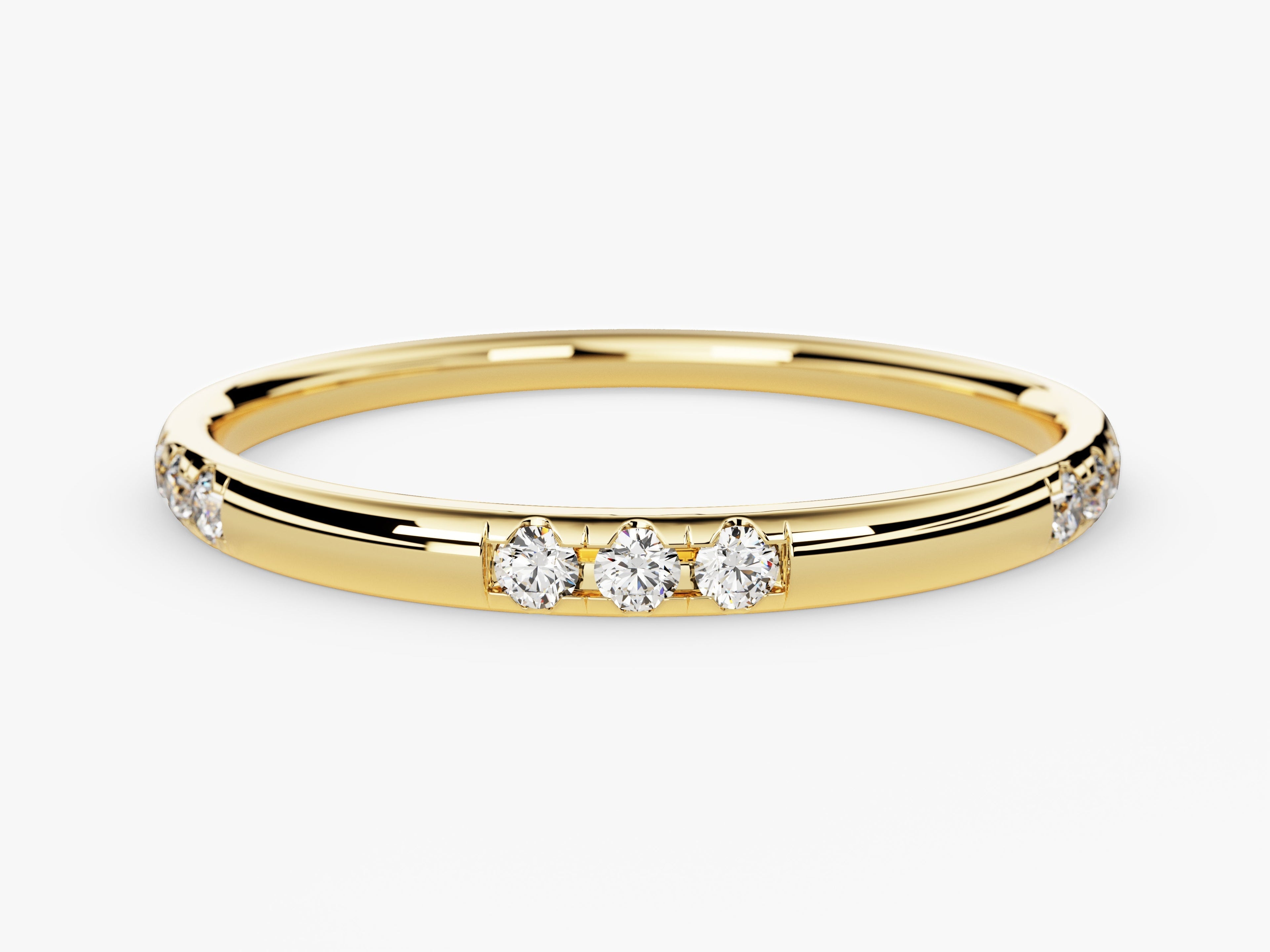 Dainty Nine-Stone Wedding Band