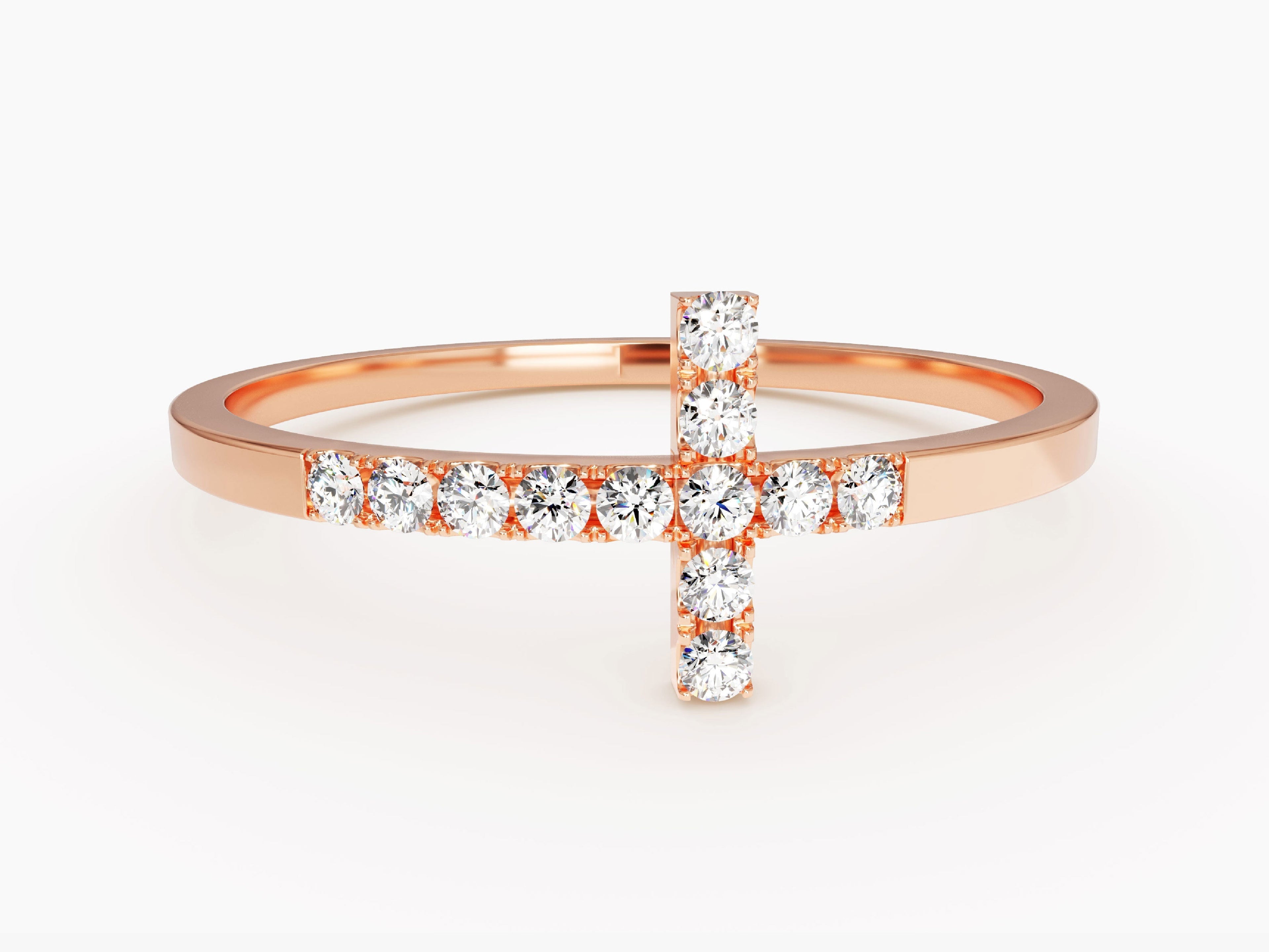 Cross Wedding Band