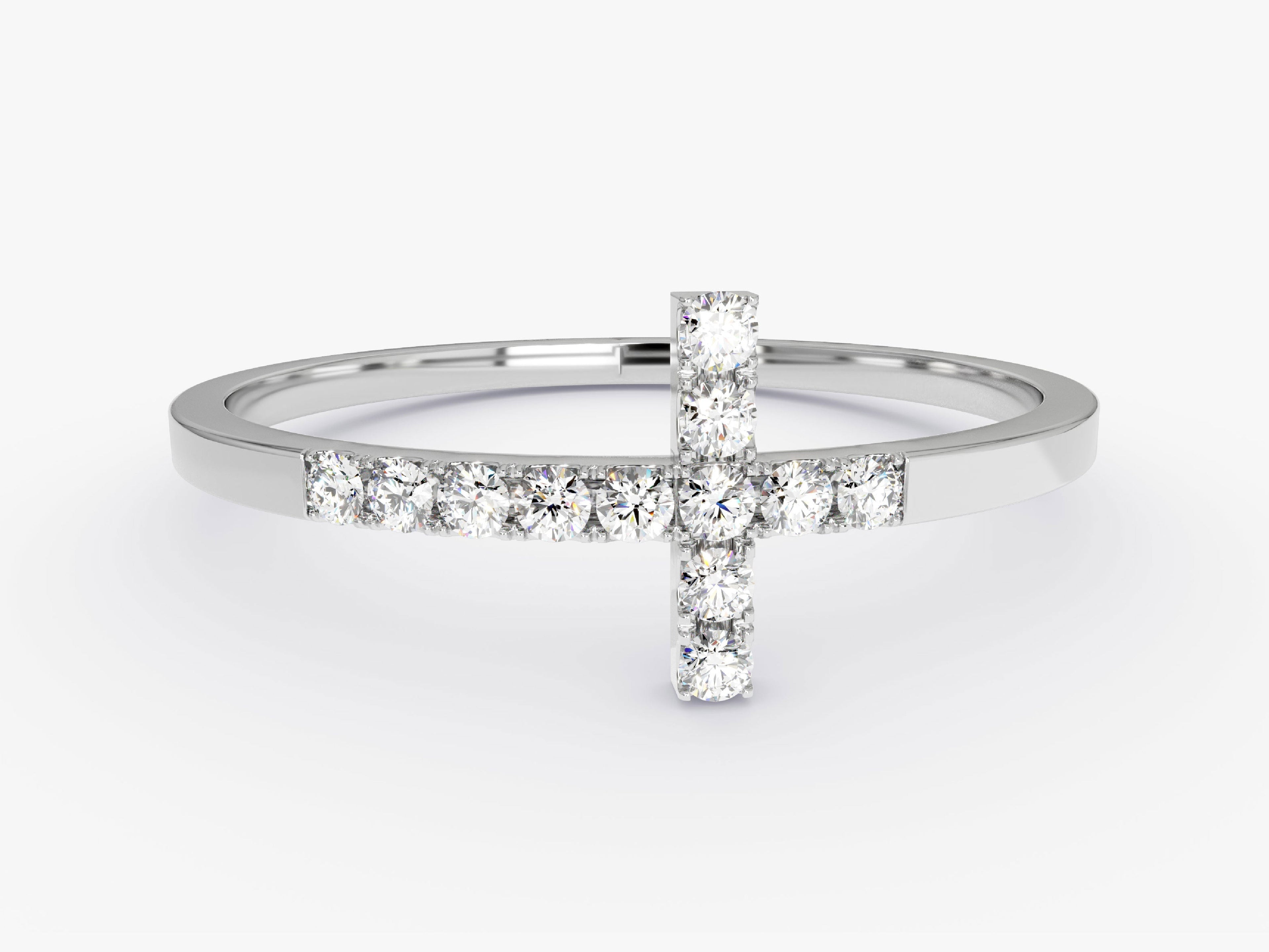 Cross Wedding Band